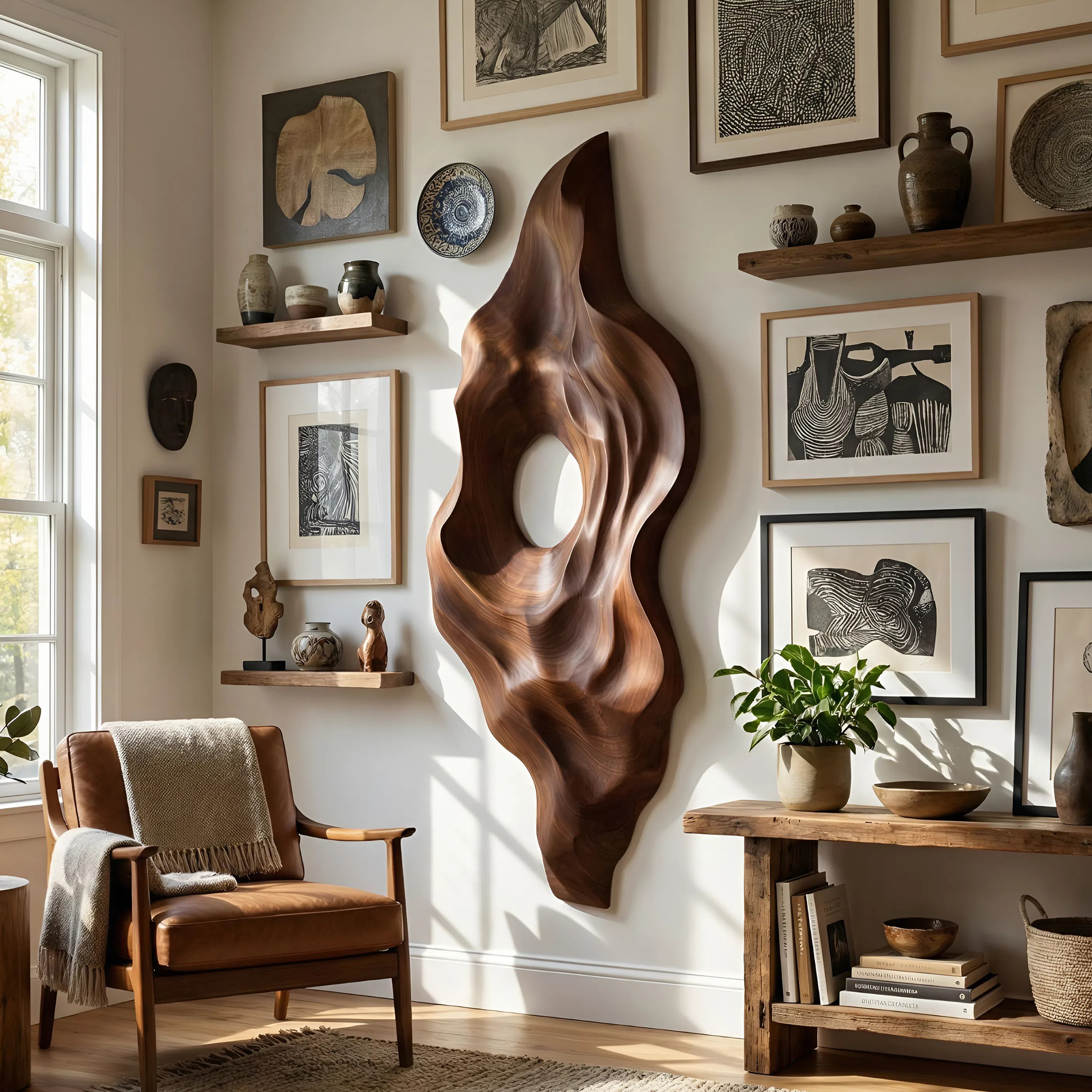 Modern Fluid Wall Decor Panel For Living Room Space SILDTTNWA067