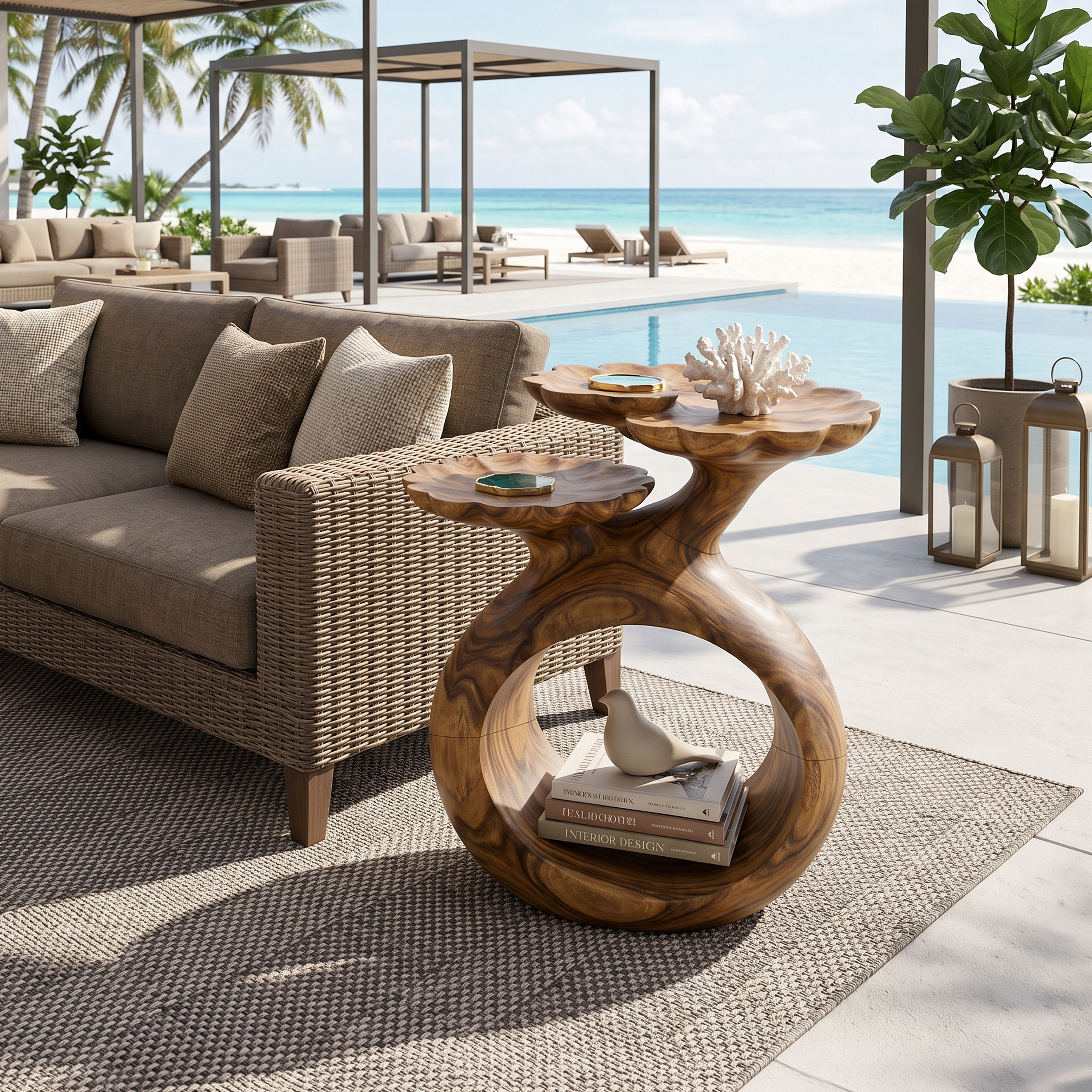 Coastal Twin Top Side Table Beach House SILDTTRSTA020