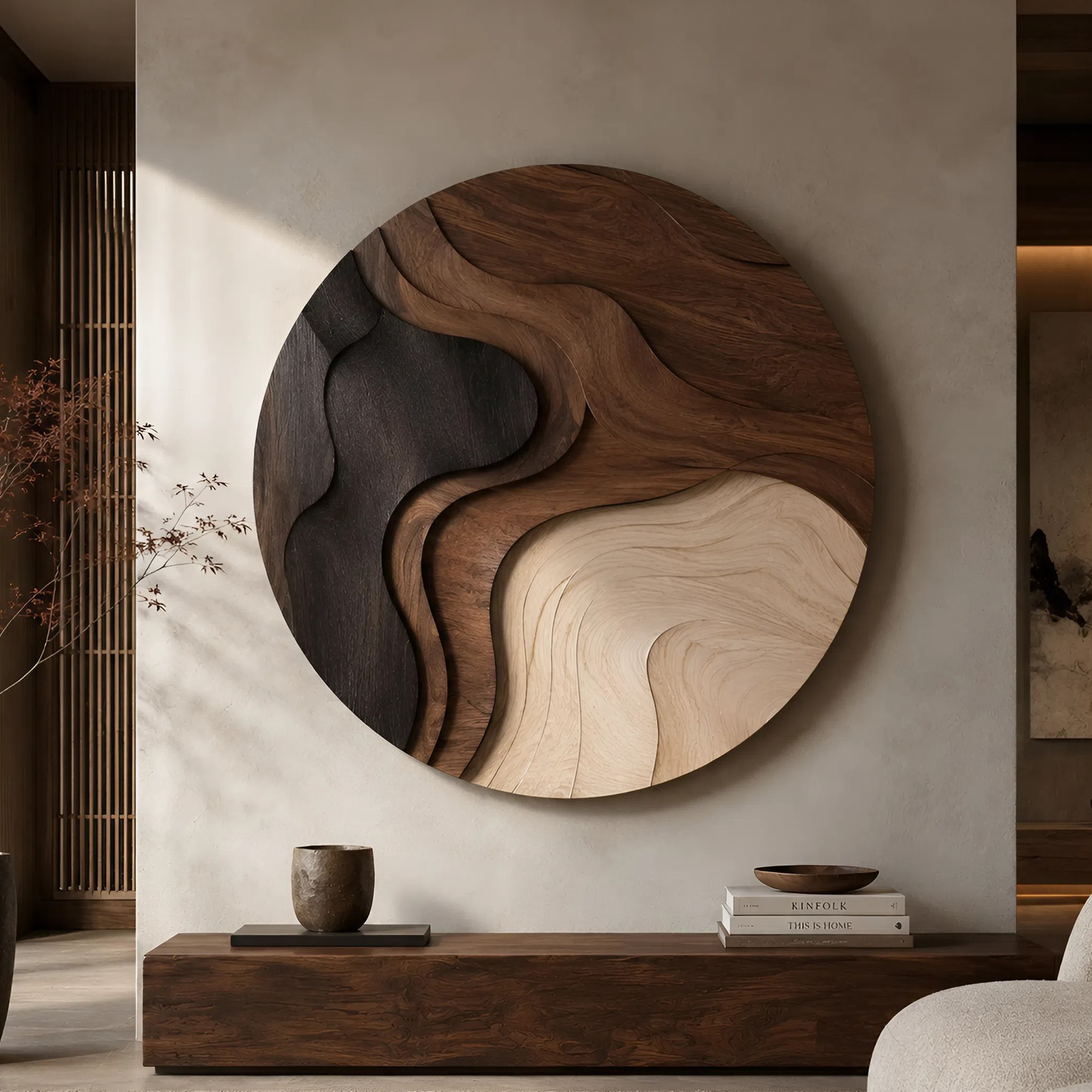 Minimalist Statement Wall Panel For Studio Apartment Interior SILDTTNWA127