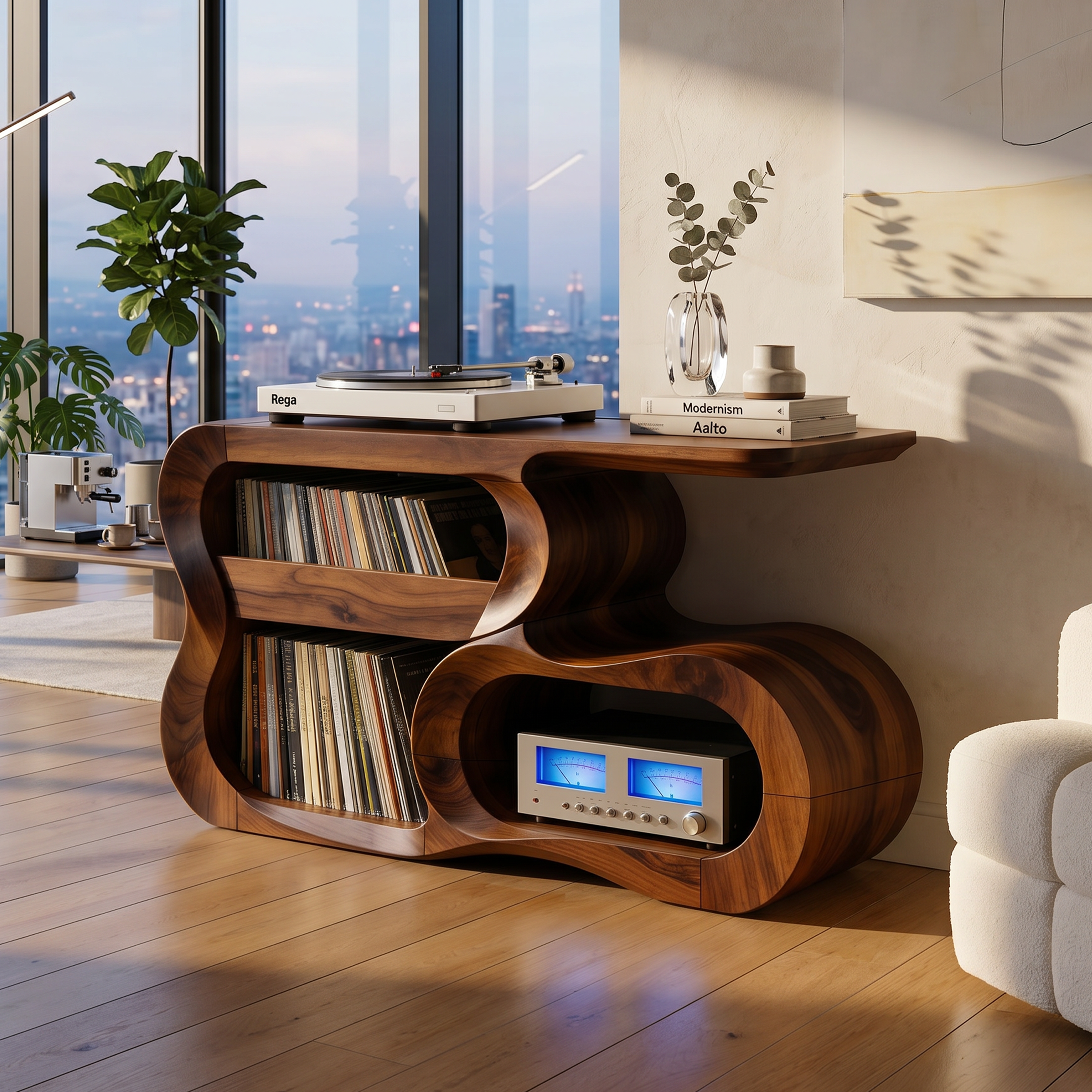 Contemporary Vinyl Record Cabinet For Studio Interior Space SILDTTNRPT036
