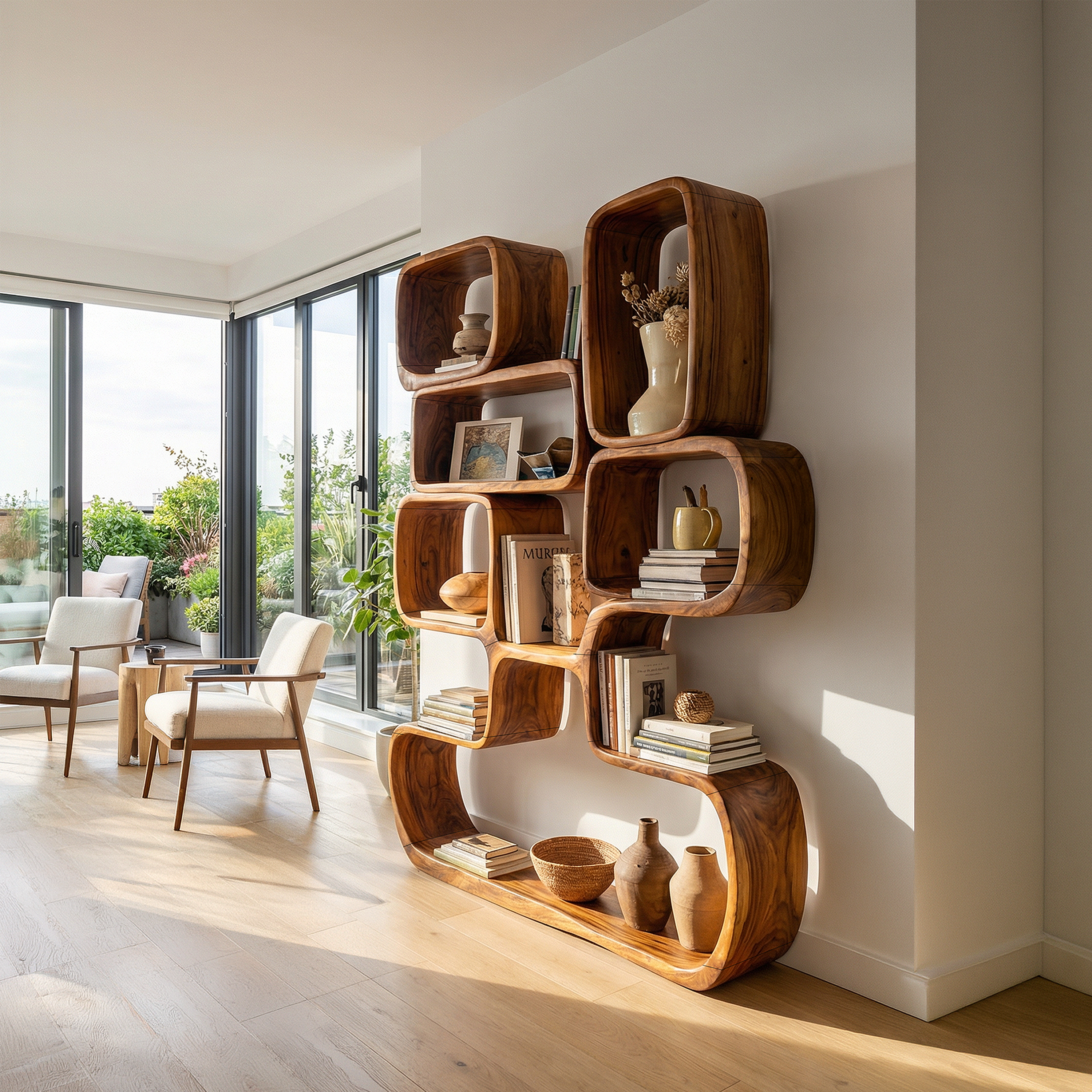 Modern Artistic Bookshelf Living Room Corner SILDTTRBS020