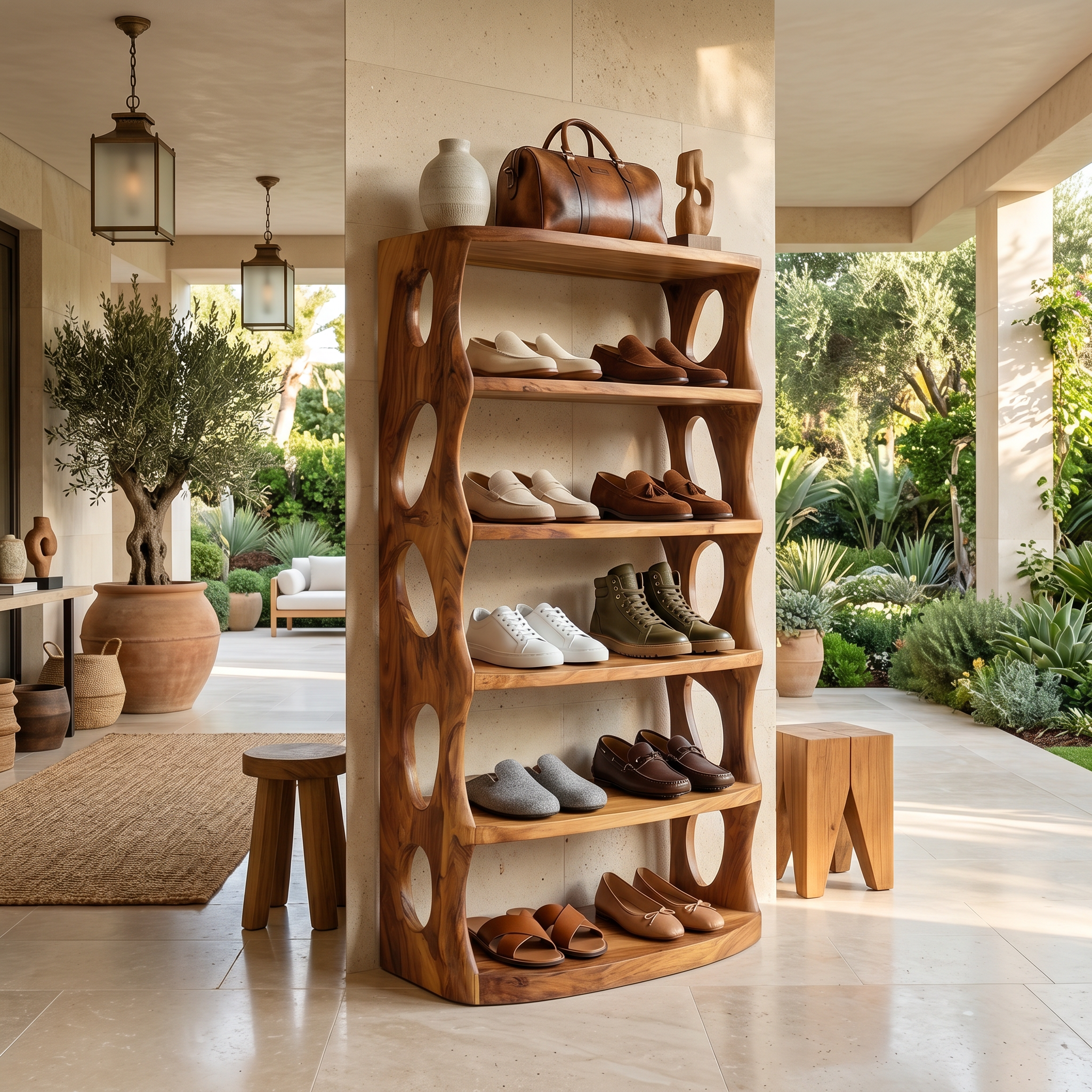 Minimalist Vertical Shoe Rack For Entryway Storage Corner Display SILDTTRSHB019