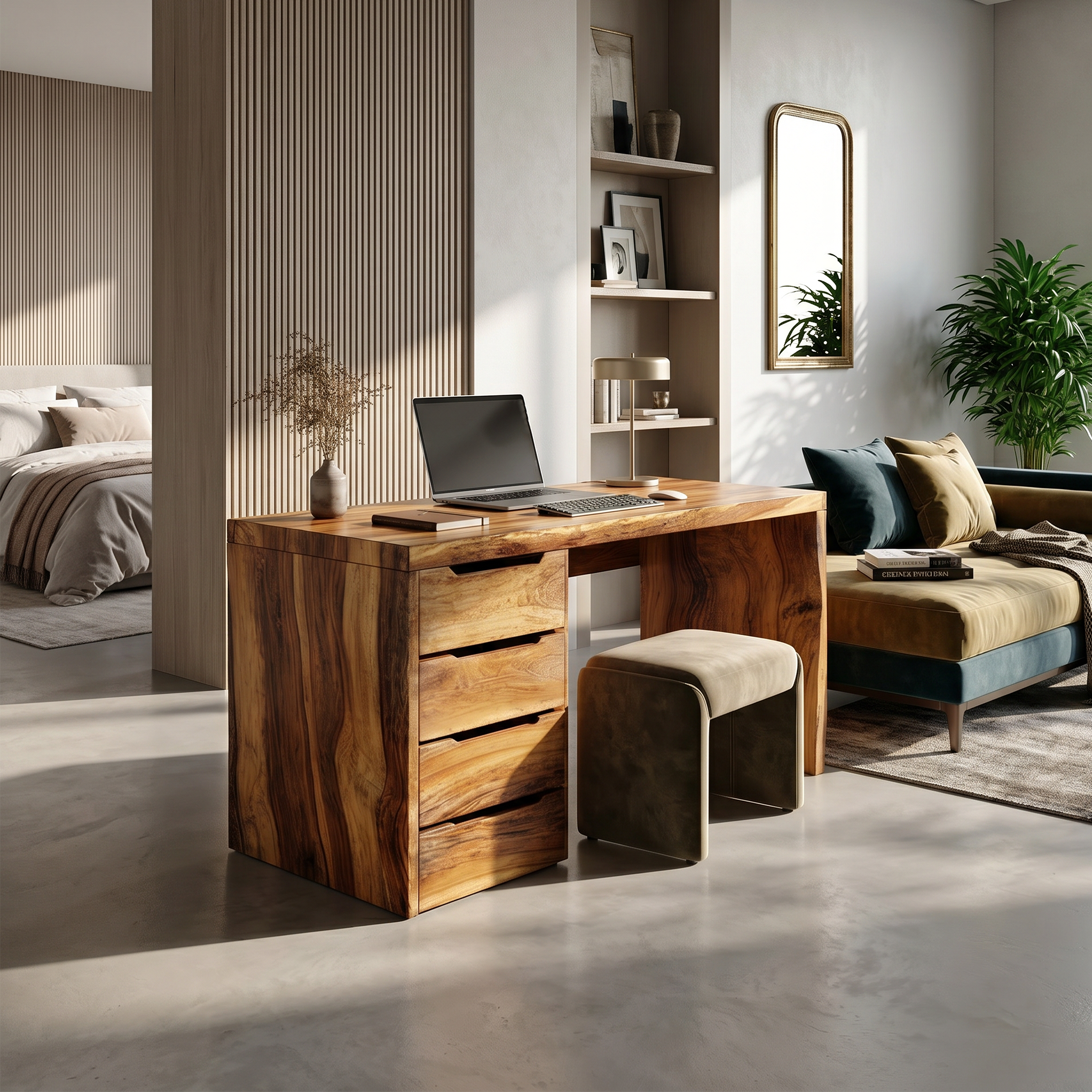 Minimalist Work Desk With Metal X Legs For Studio Room SILDTTRDE015