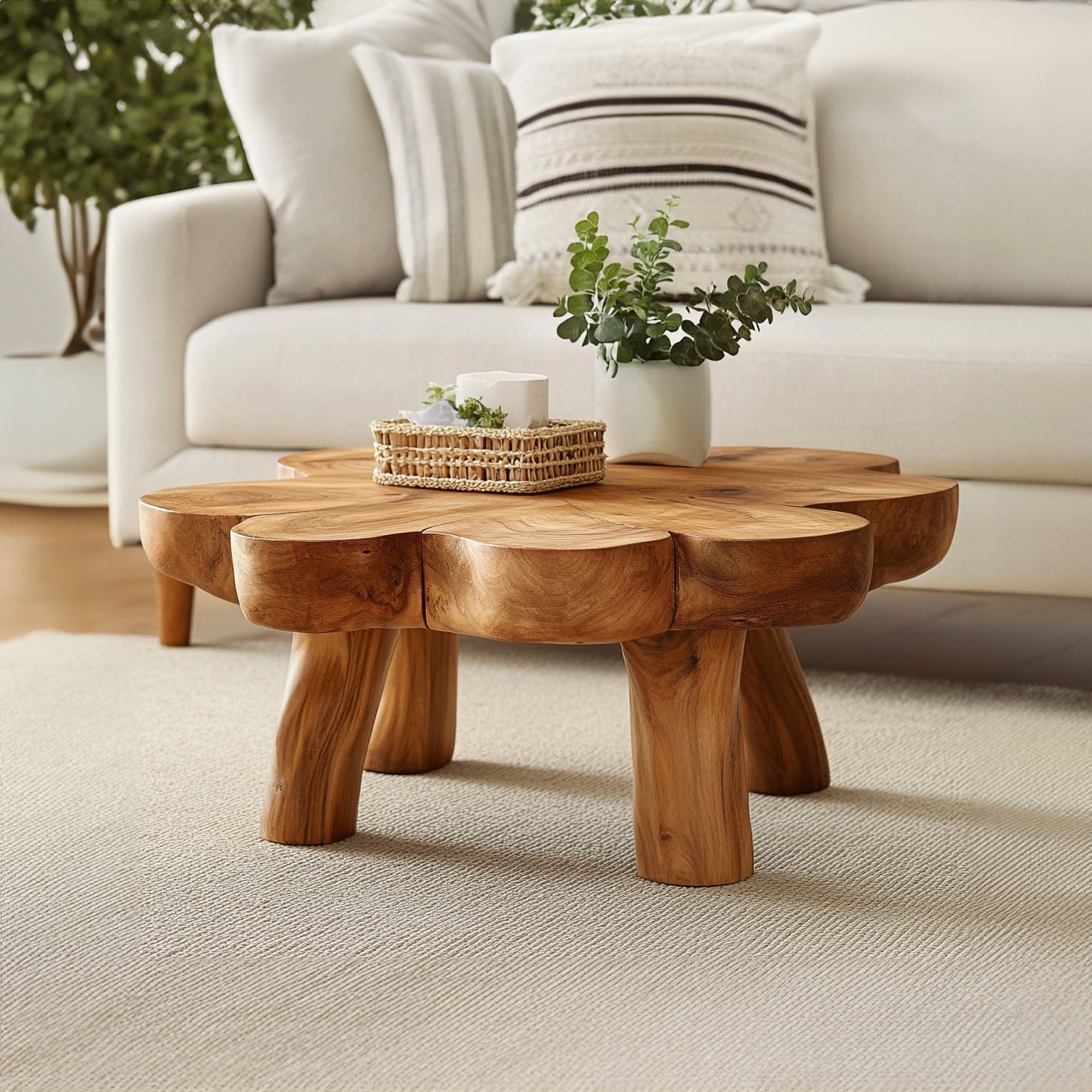 Handcrafted Coffee Table With Solid Wood Elegance SILDTCF004
