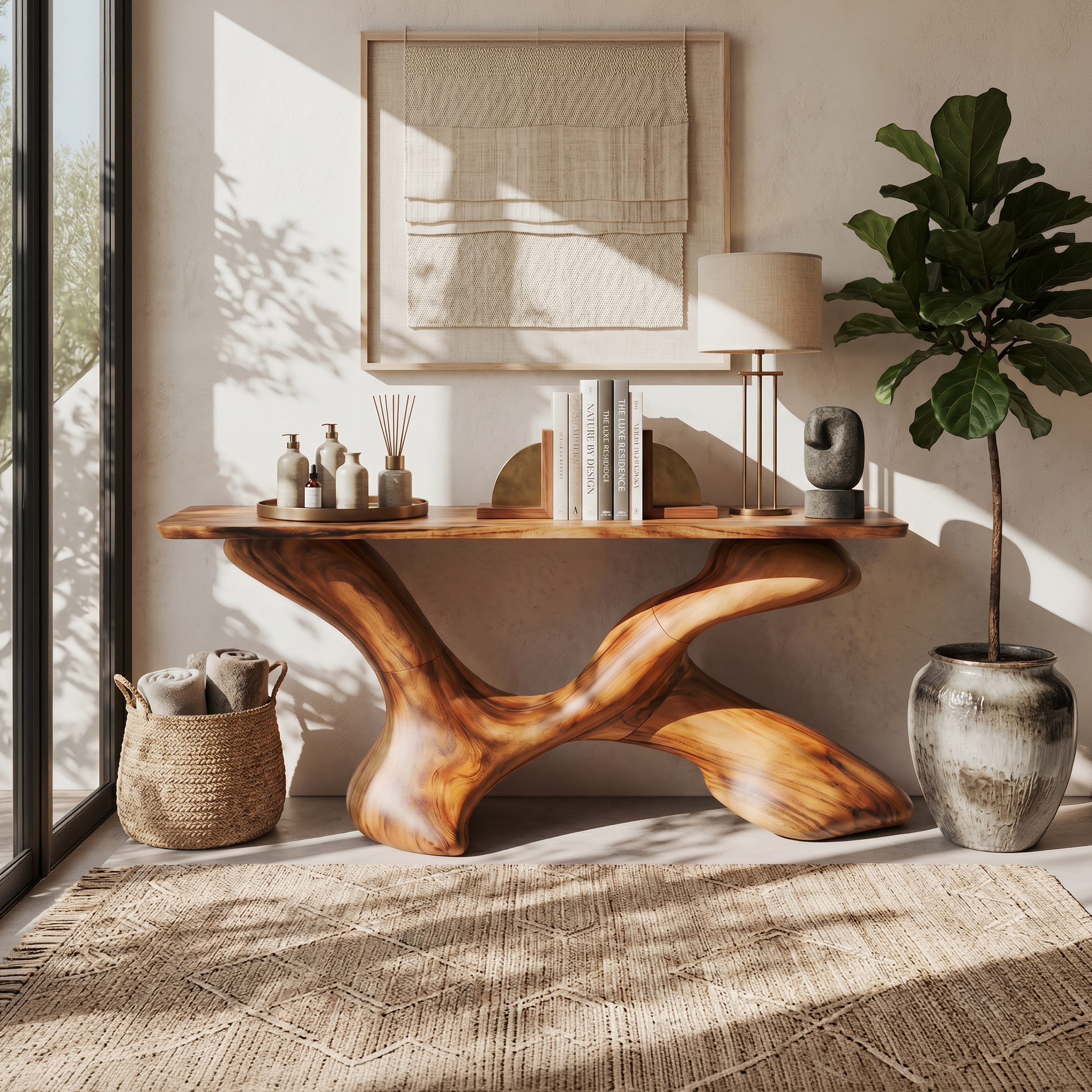 Mid Century Foyer Table For Living Room SILDTTNCS205