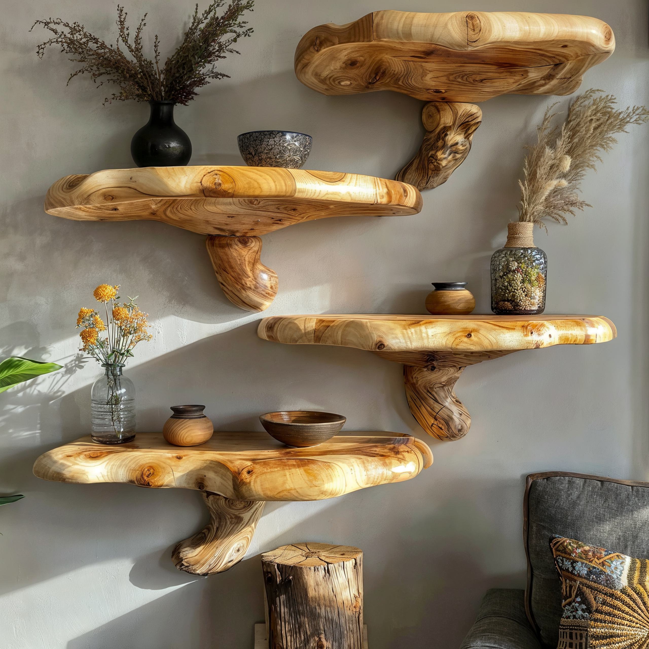 Mushroom Floating Shelf Unique Decor SILDTMR002