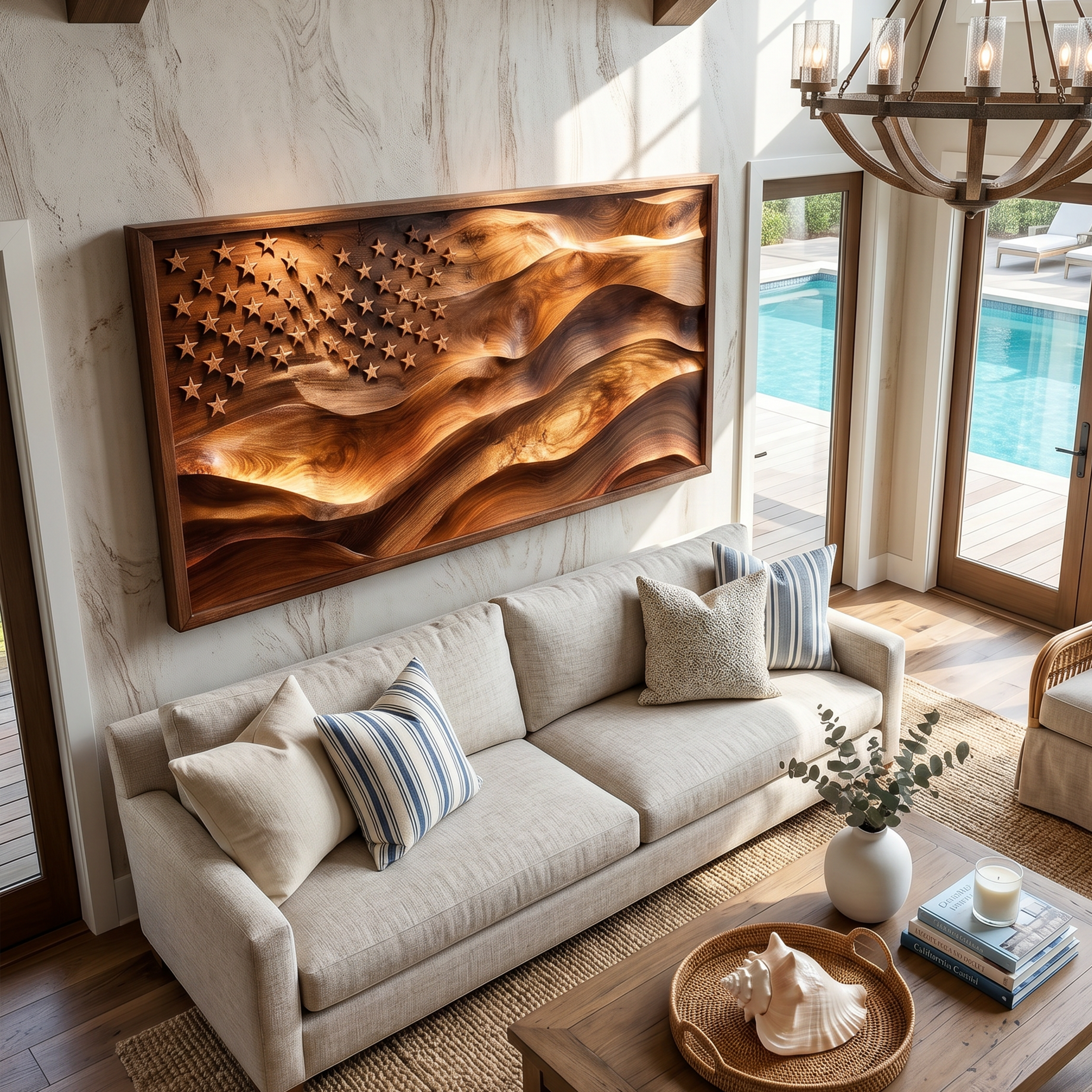 Serene Tree Landscape Wood Wall Art Luxury Penthouse Interior Decor SILDTTRWA110