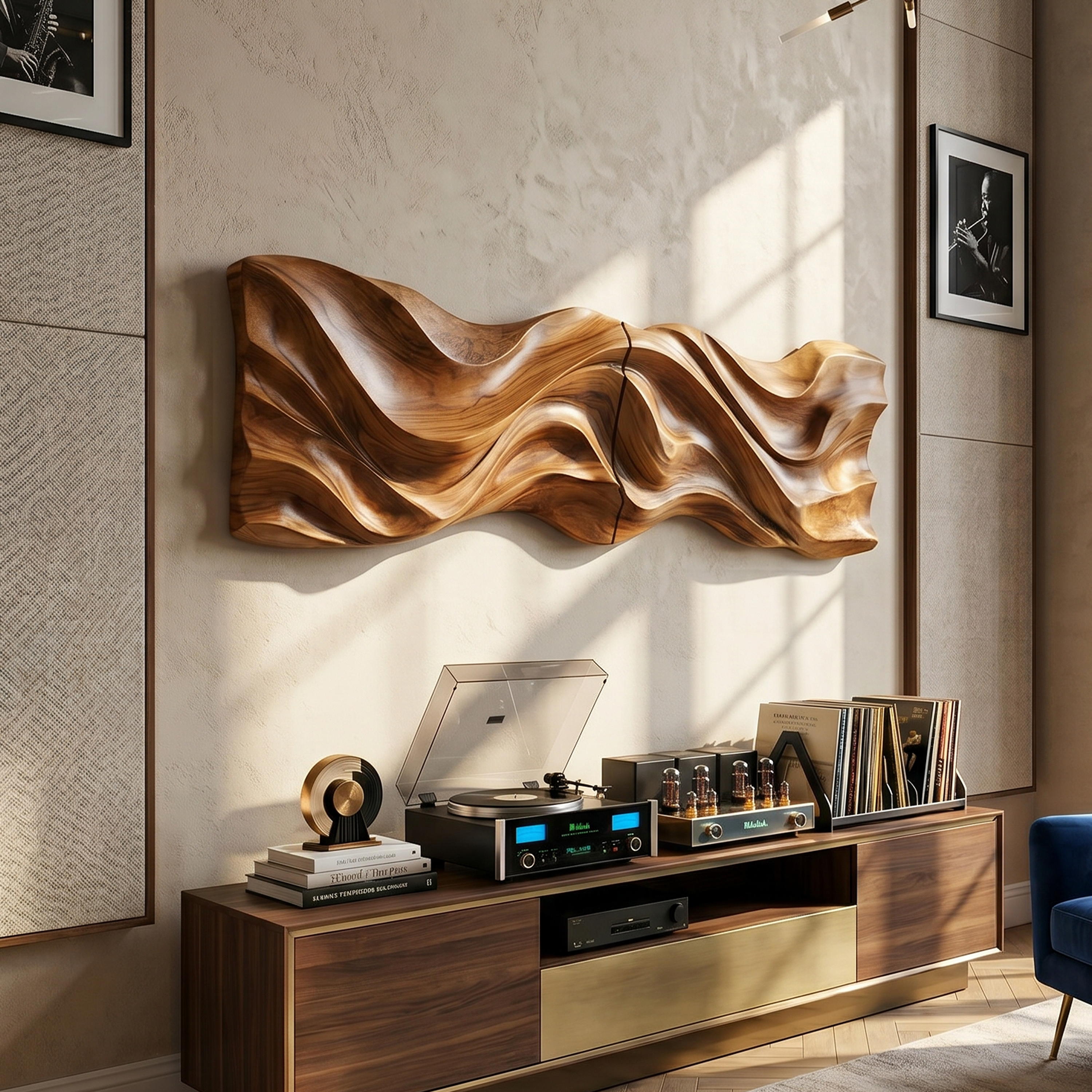 Minimalist Flowing Wood Wall Art For Contemporary Home Decor SILDTTRWA062