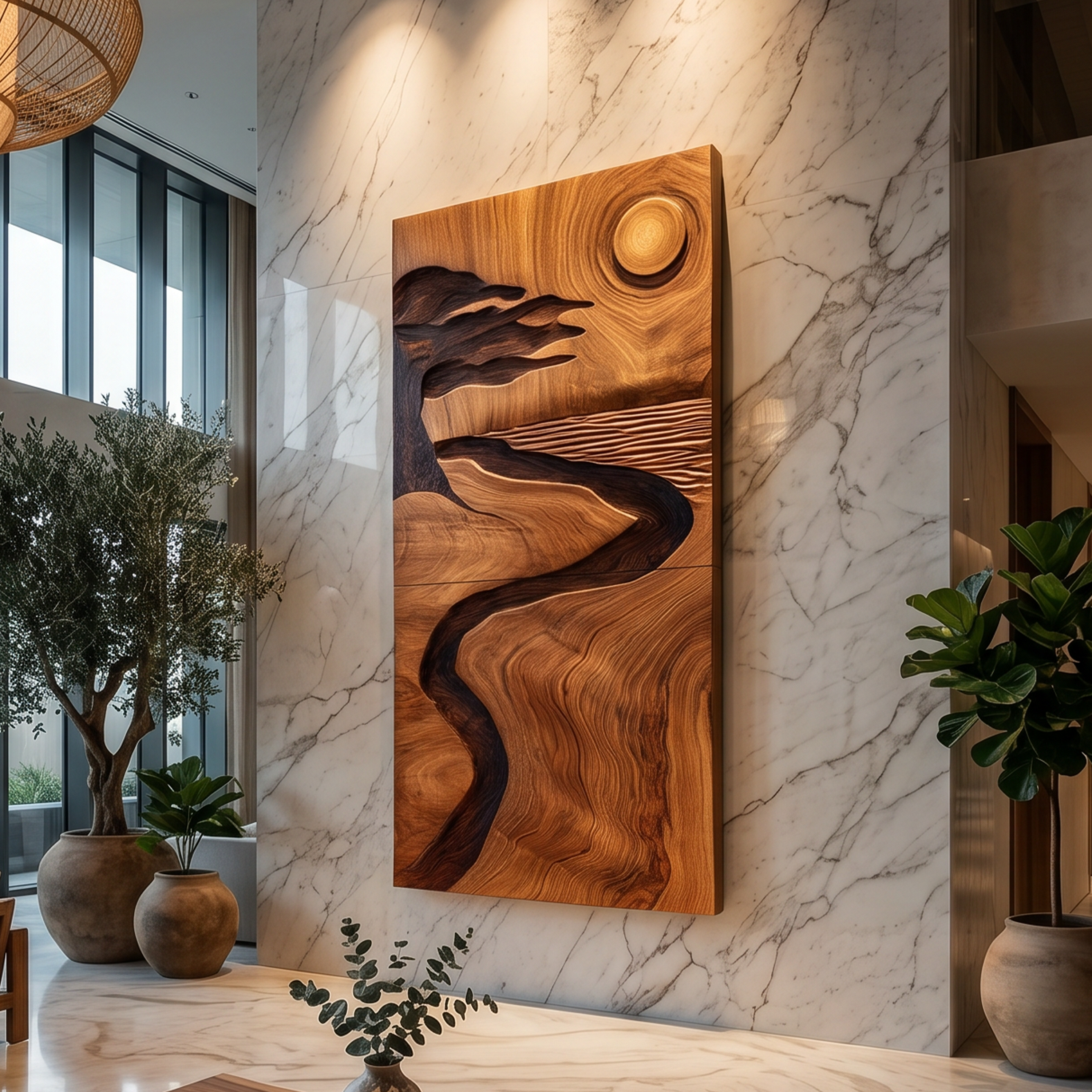 Organic Desert Wood Wall Art For Minimalist Contemporary Interior Design SILDTTRWA089