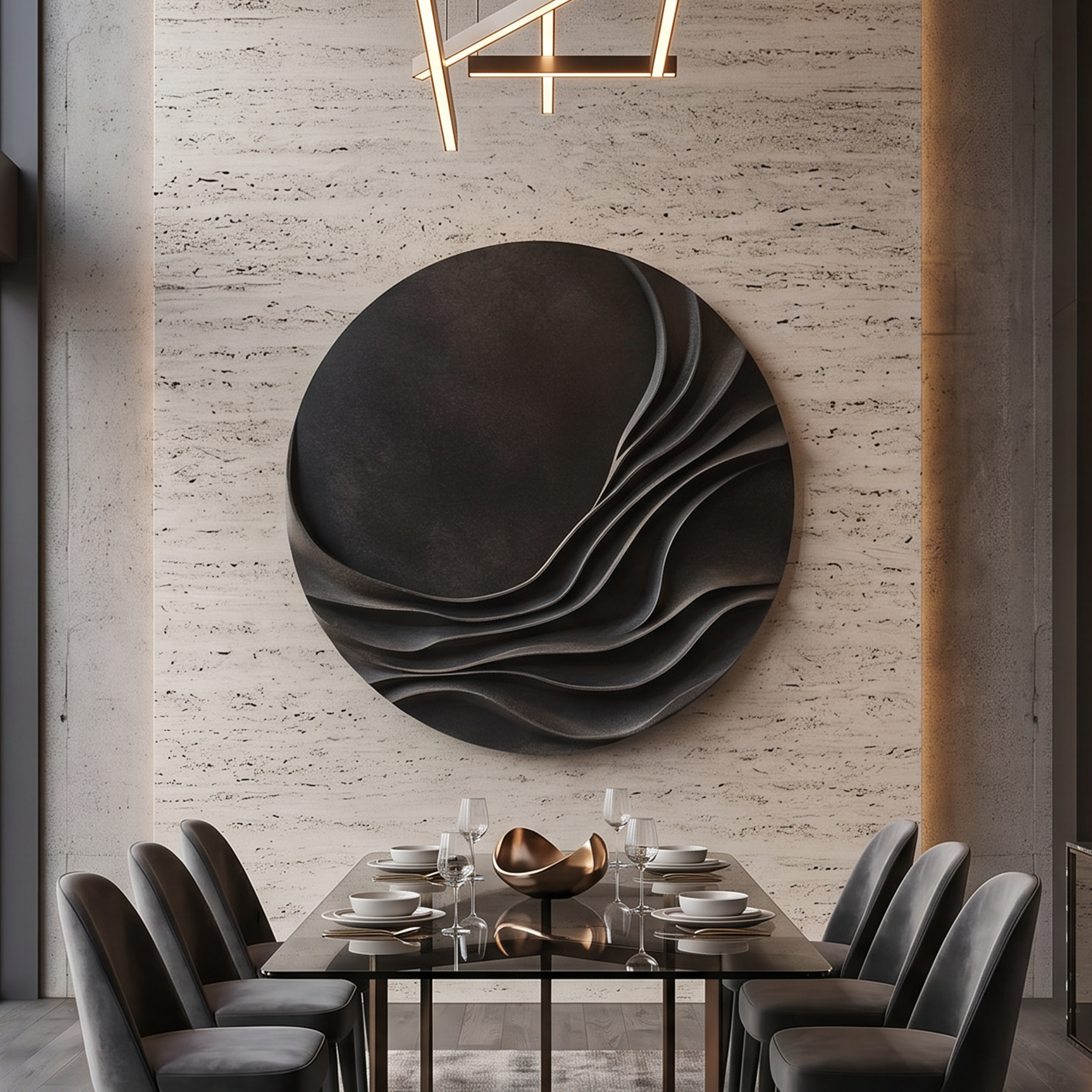 Minimalist Organic Wall Sculpture For Entry Hall Interior SILDTTNWA122
