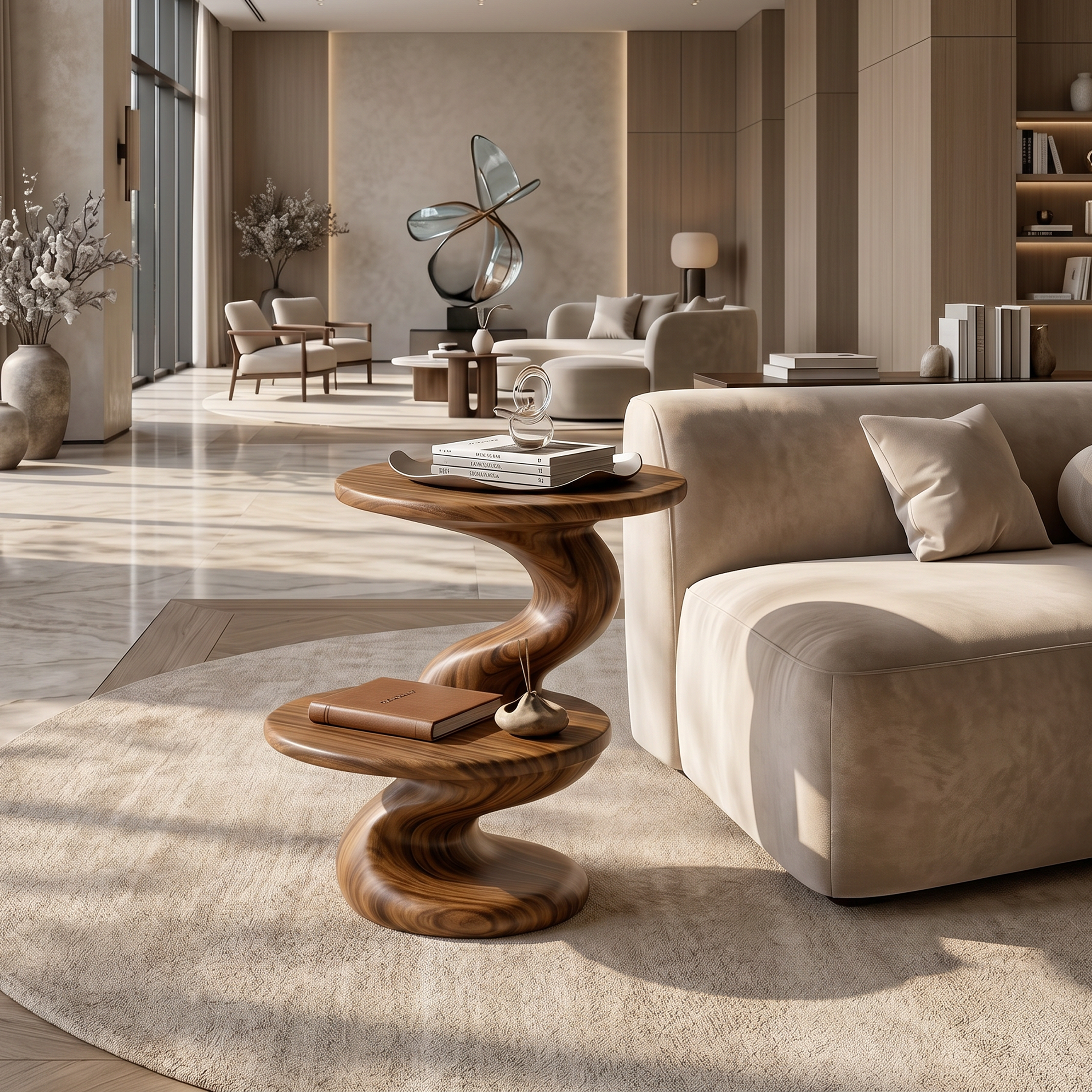 Contemporary Two Tier Side Table Modern Lounge SILDTTRSTA017