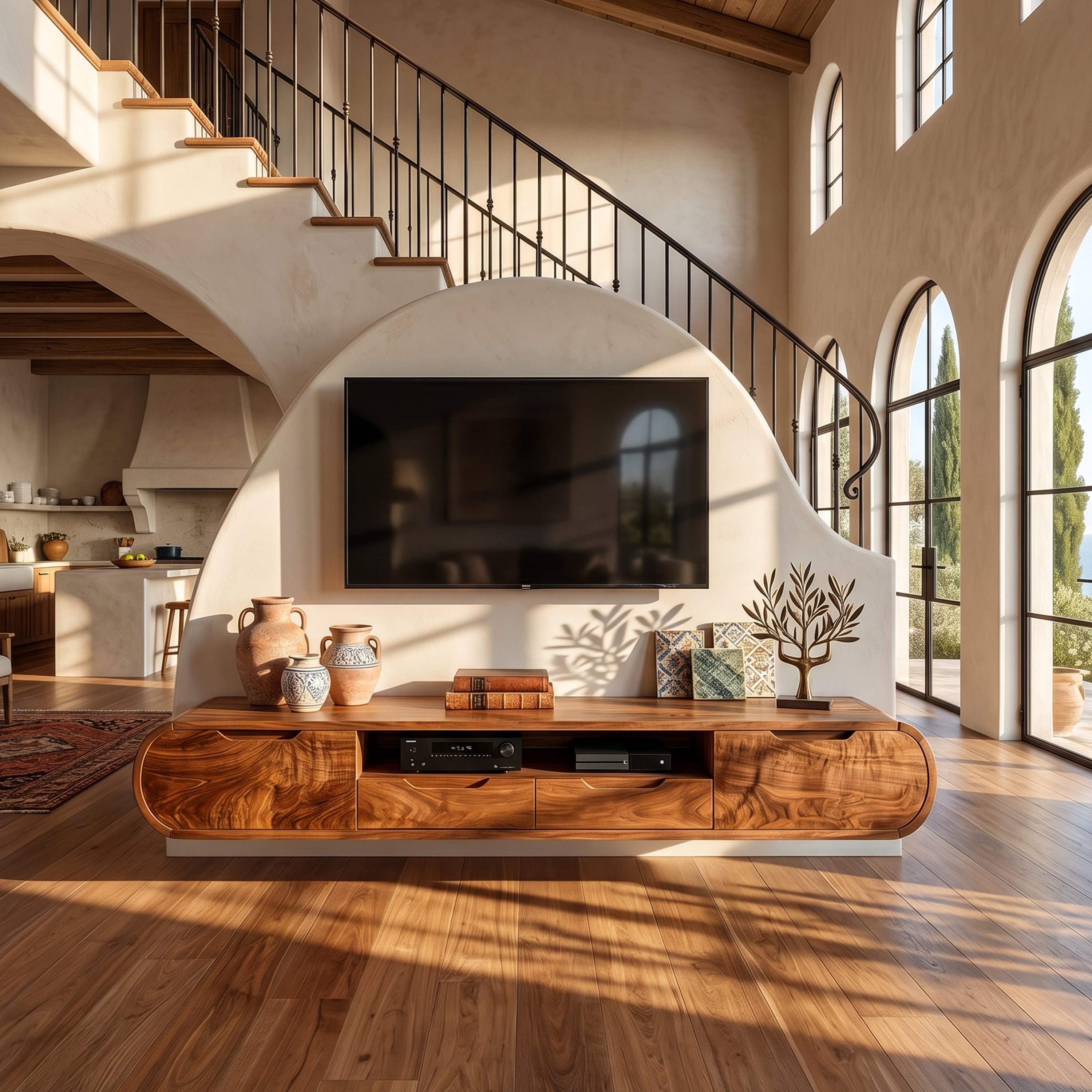 Contemporary Wooden Media Console For Urban Interior SILDTTRTVC082
