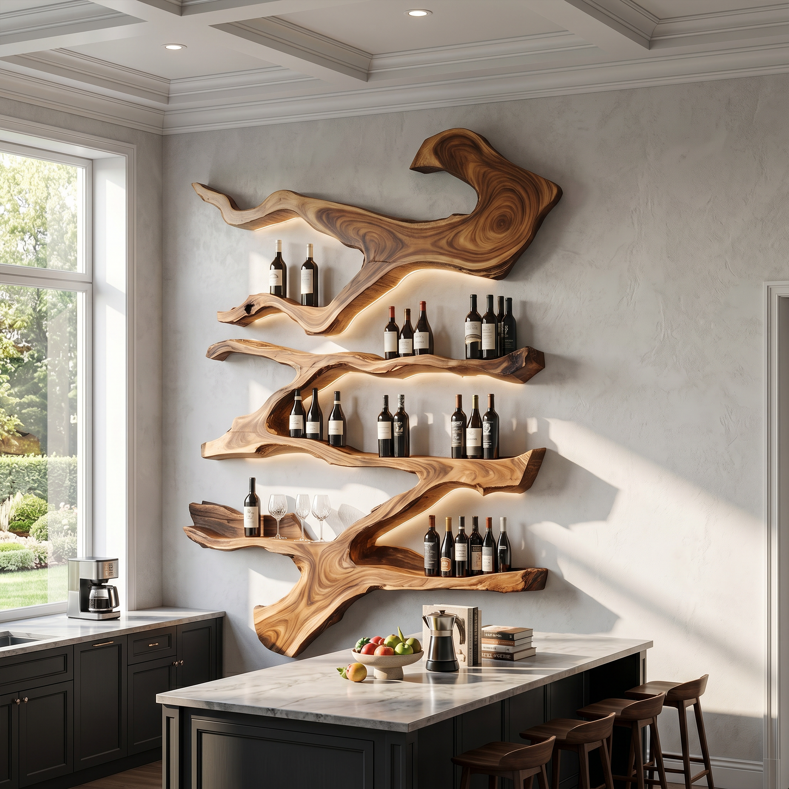 Farmhouse Wine Holder For Furniture Wine Rack Display SILDTTRWH024
