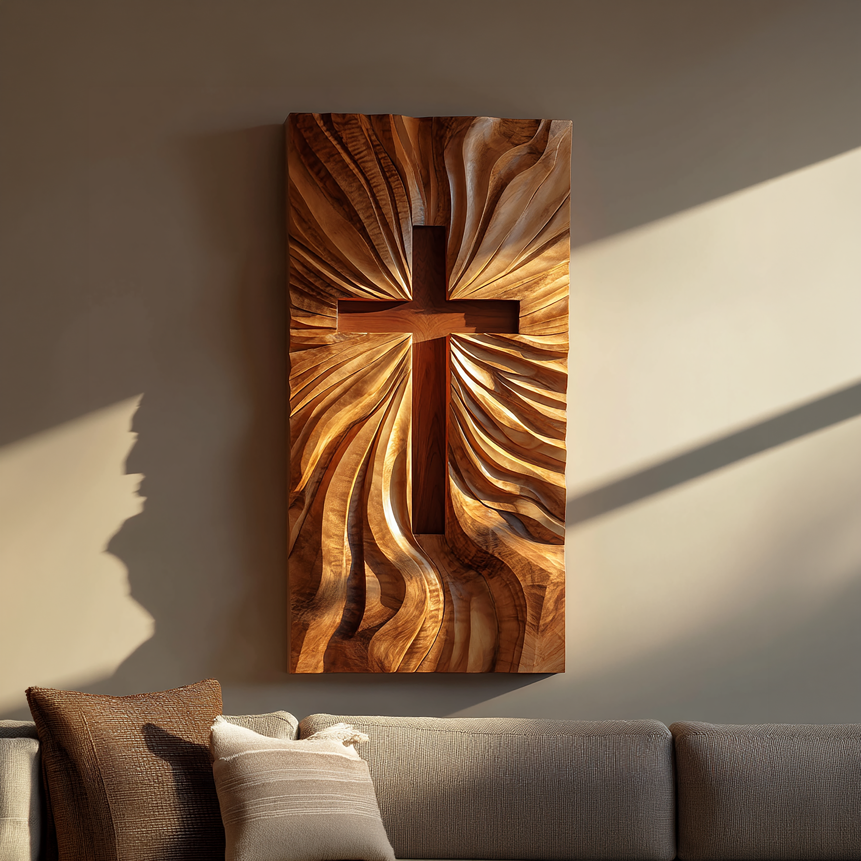 Luxury Illuminated Religious Wall Art For Modern Sacred Interior SILDTTRWA060