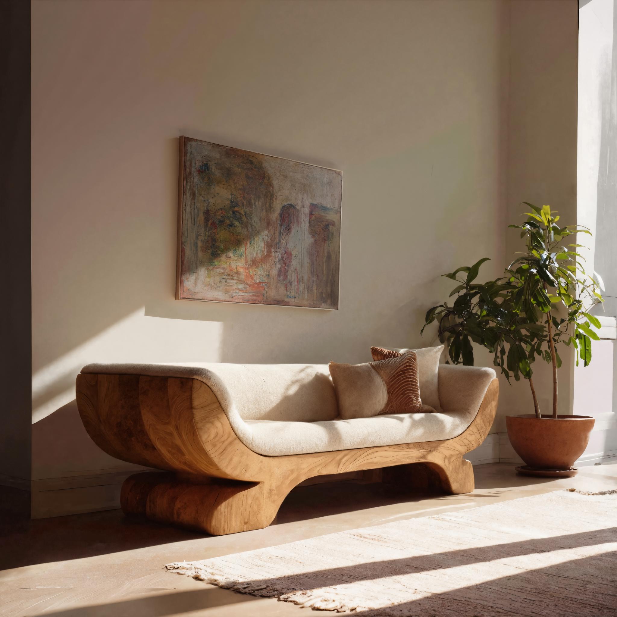 Handcrafted Sculptural Sofa For Living Room Or Lounge SITHHNSF011