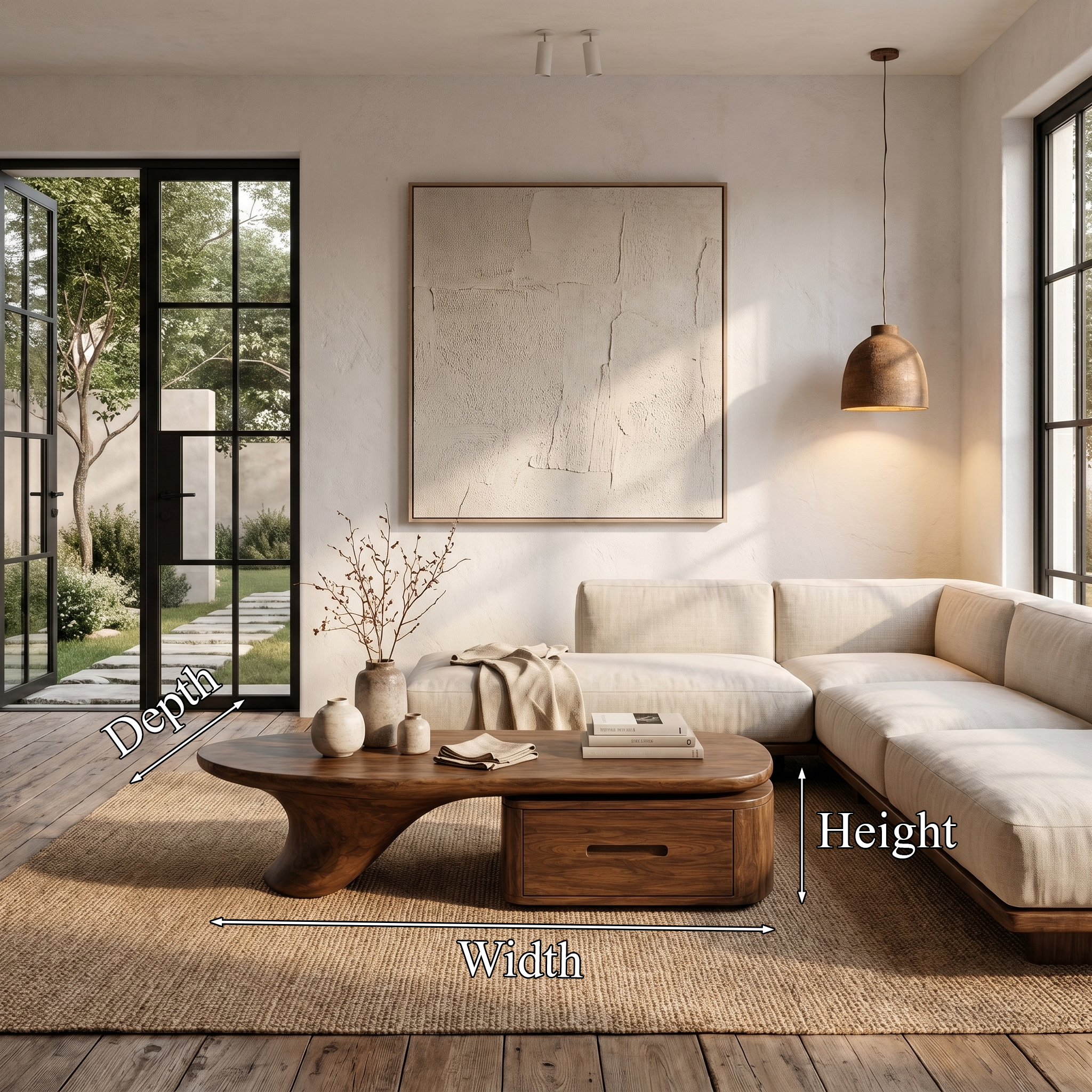 Modern Coffee Table With Built In Drawer Storage For Living Room SINLHACF373