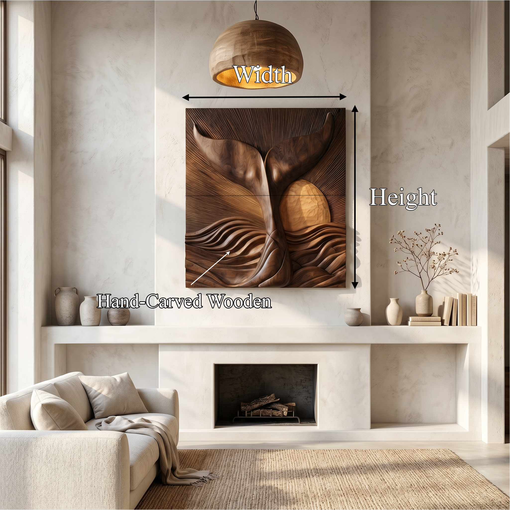 Abstract Botanical Wall Art Panel For Living Room And Entryway SINLSAWD088
