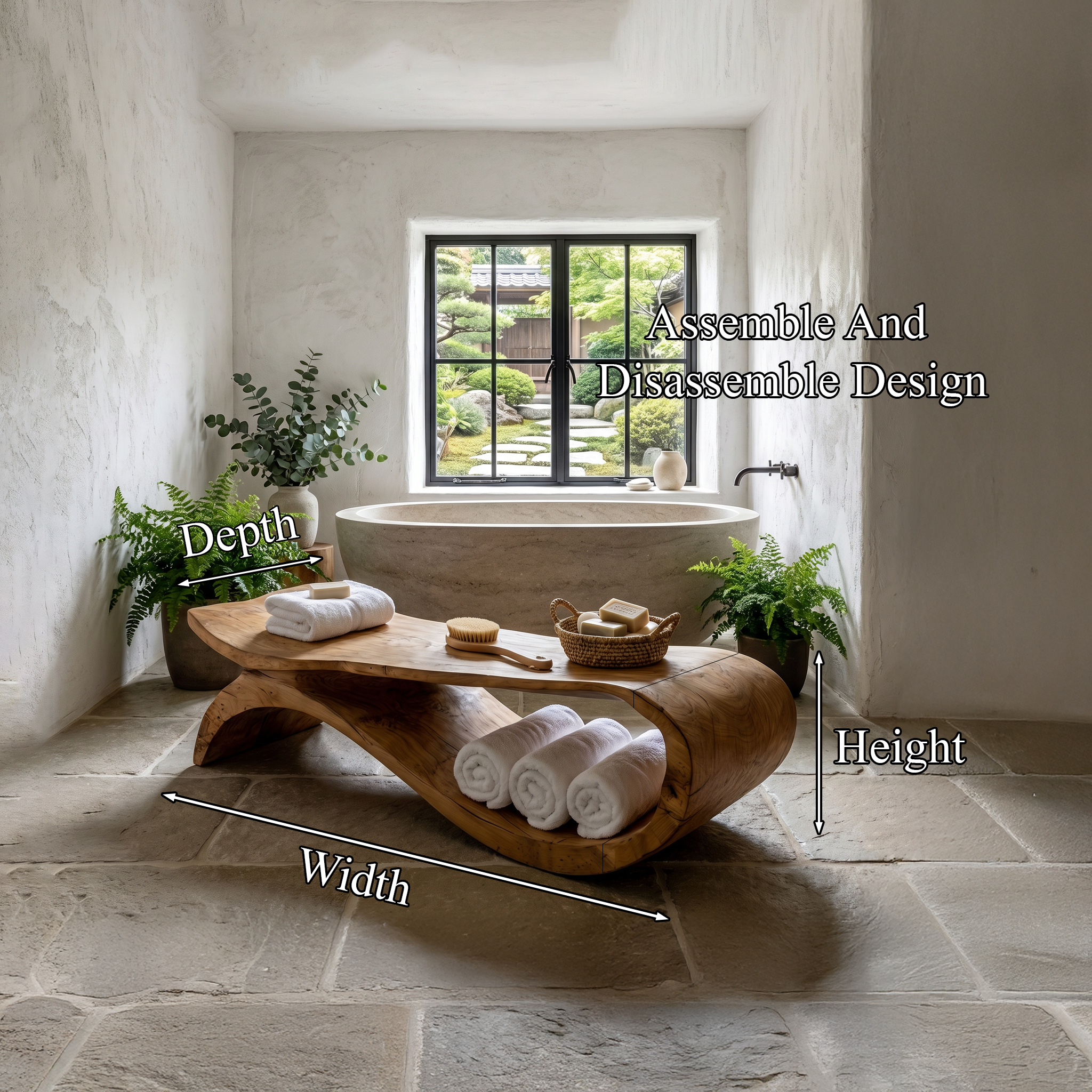 Modern Shower Bench For Bathroom SINLHARS125