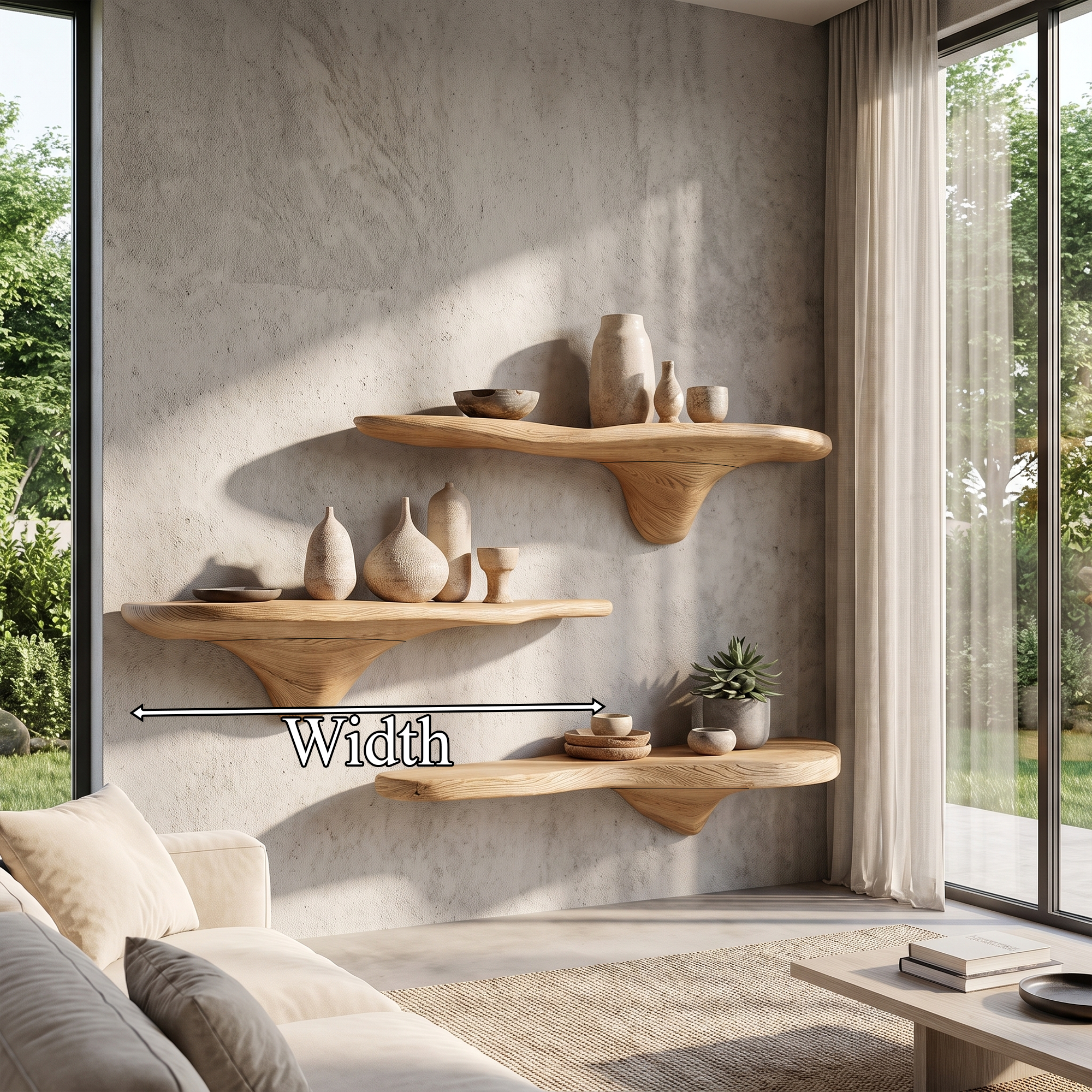 Rustic Mushroom Wall Shelf Entryway SINLKIFL141