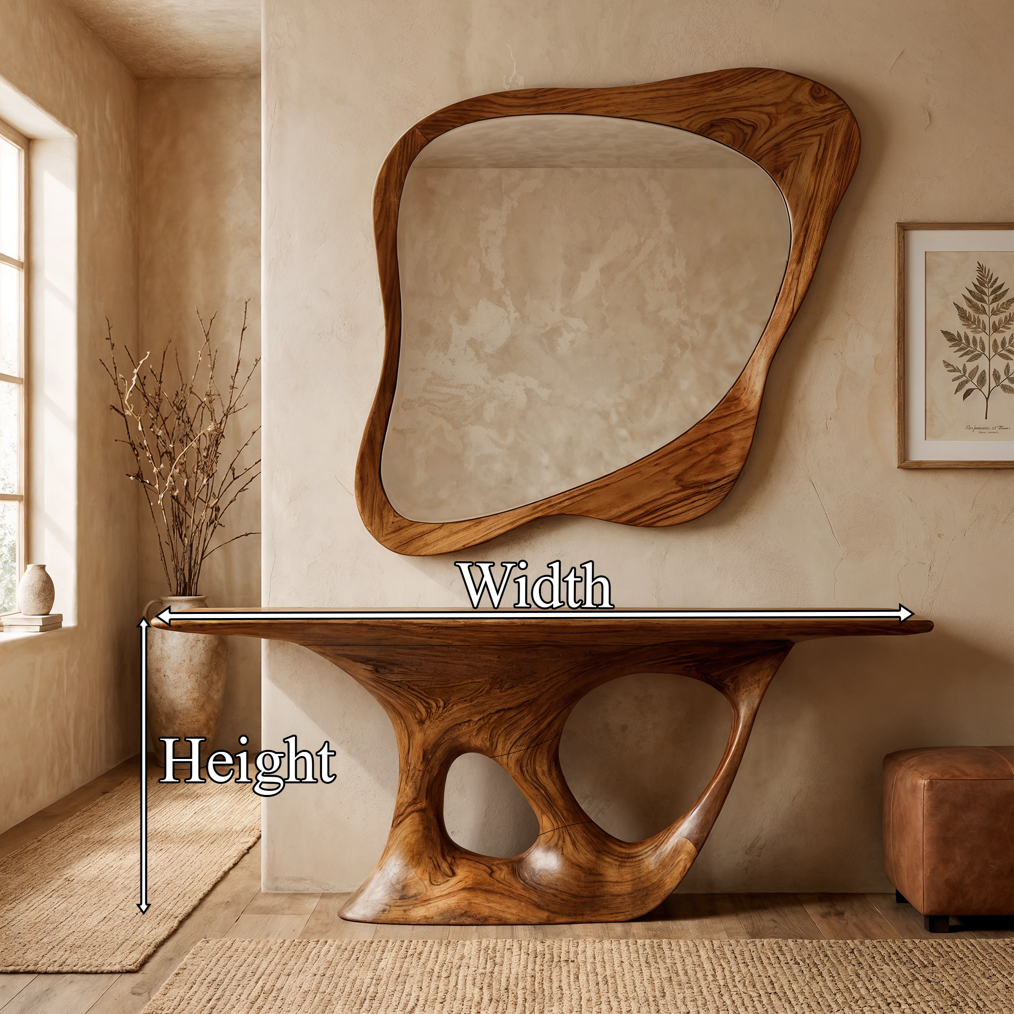 Rustic Solid Wood Console Table Living Room SINLKICS288