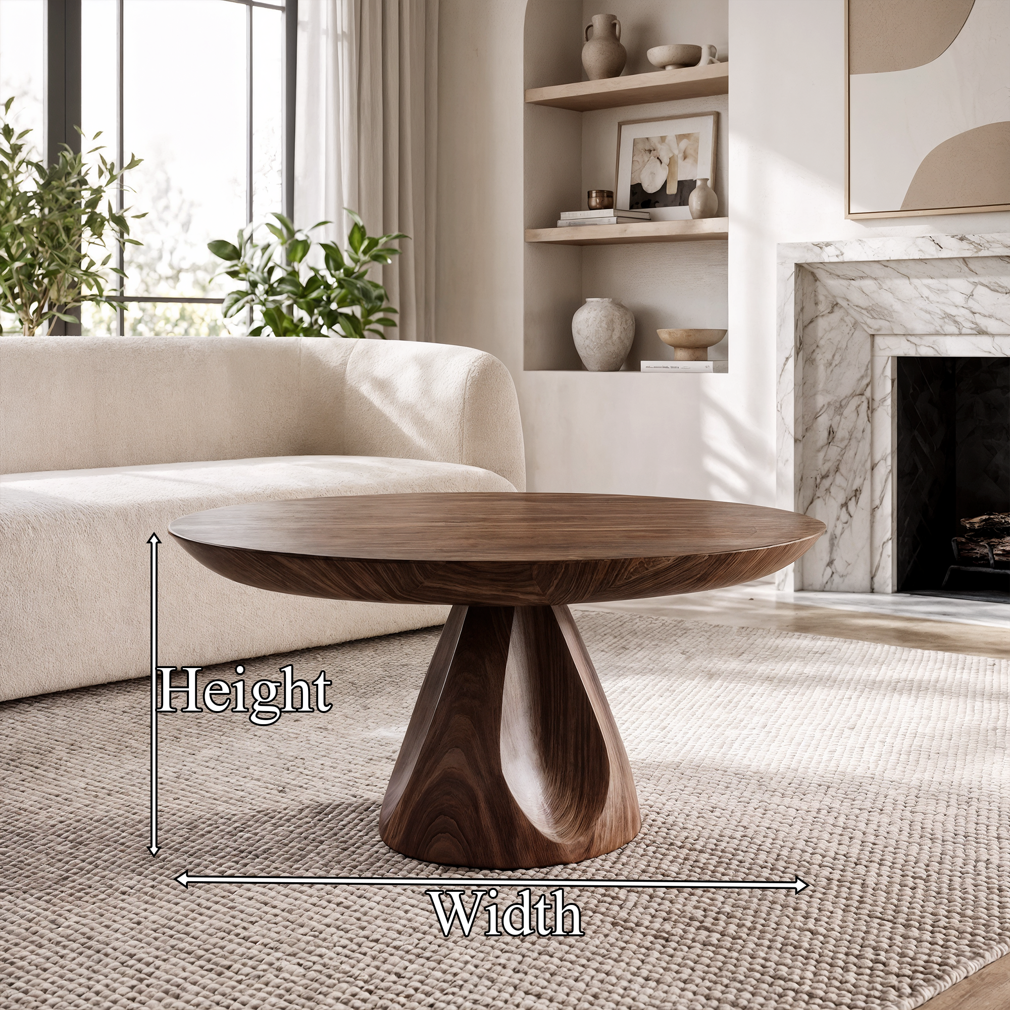 Contemporary Round Coffee Table Living Room Family Room SINLKICF211