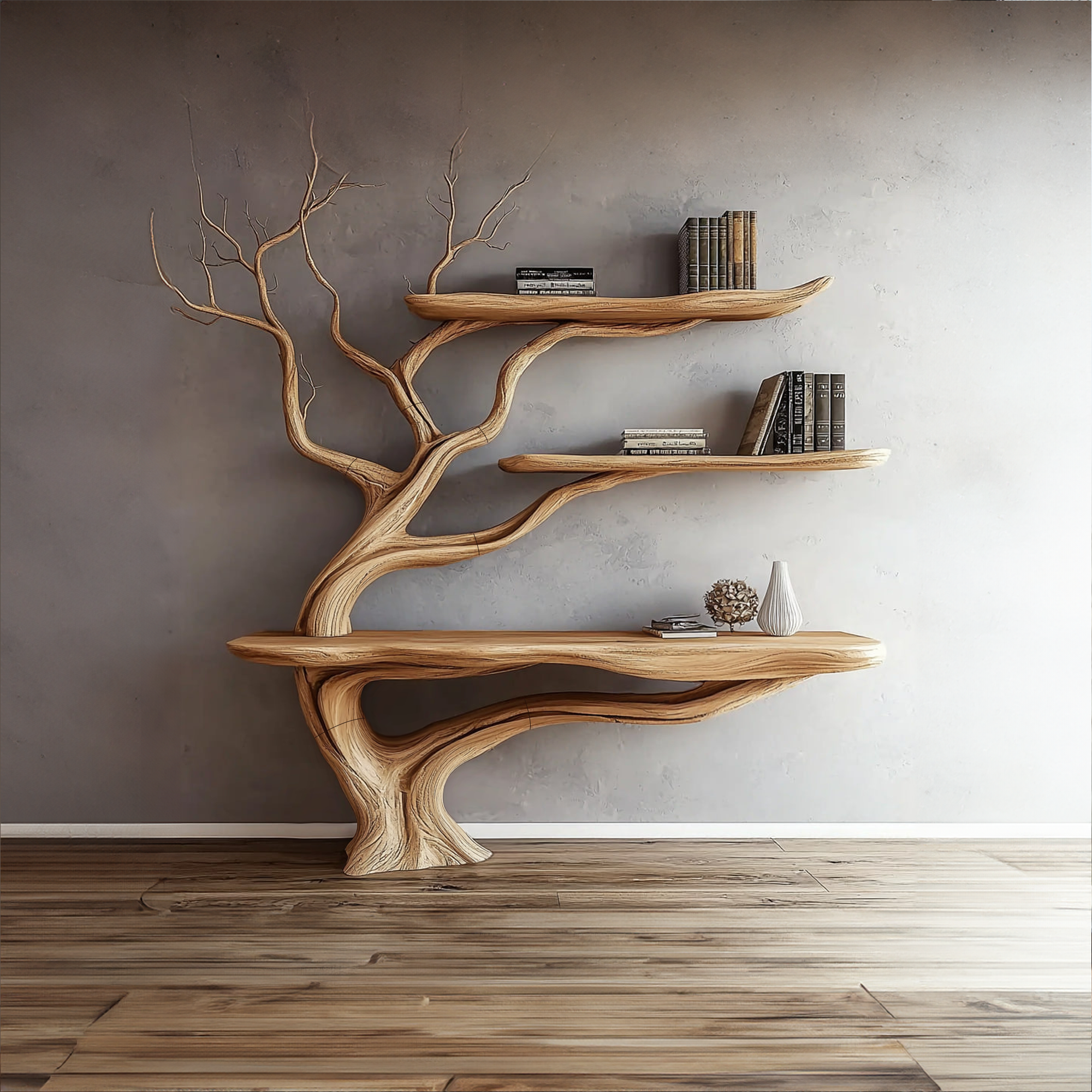 Rustic Console Table Natural Wood Foyer SINLKICS303