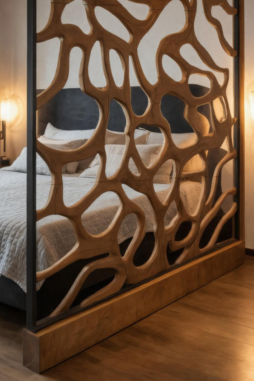Modern Divider With Openwork For Bedroom SITHHNDVR005