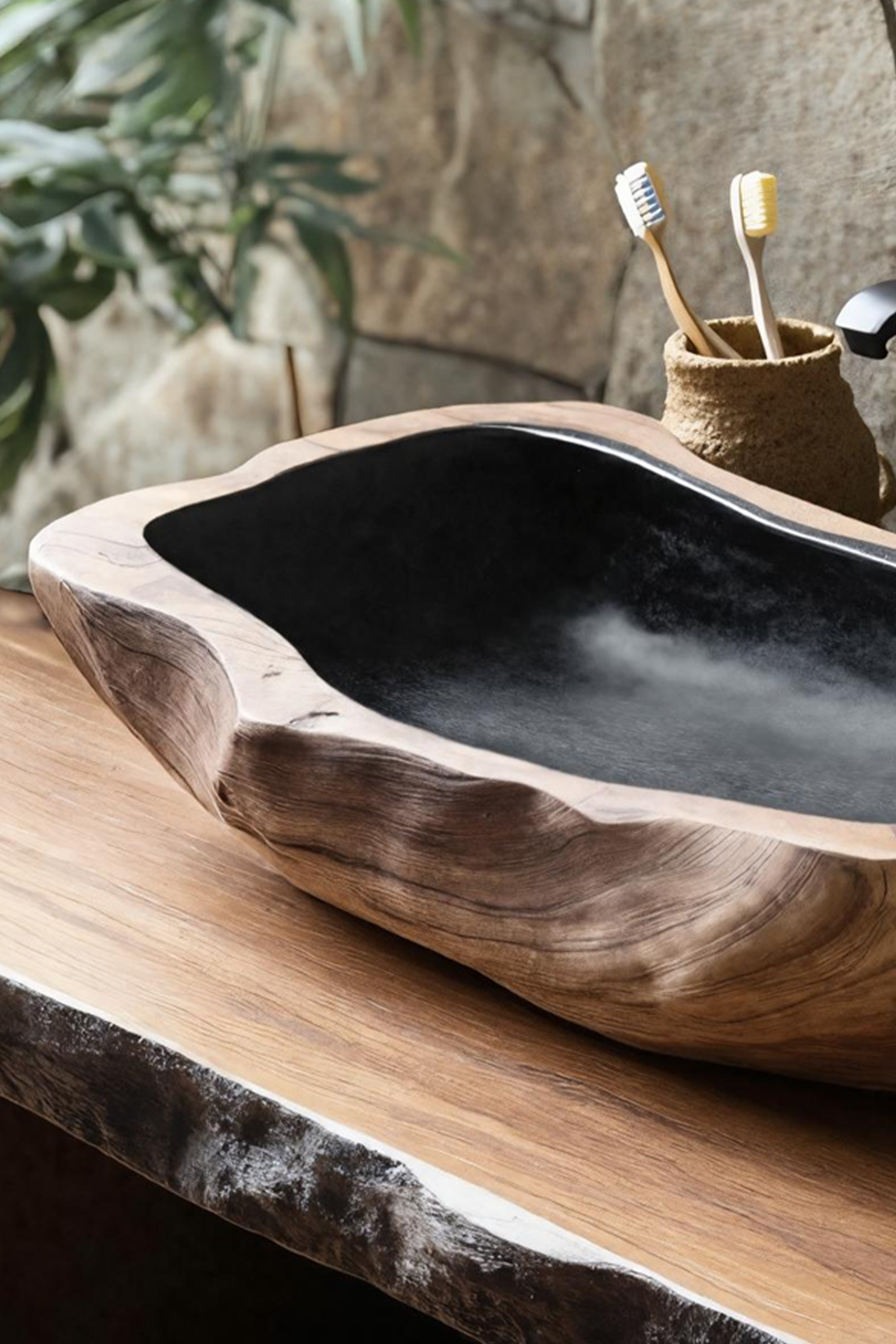 Farmhouse Rustic Wooden Vessel Sink For Home Bathroom SILDTTNVS027