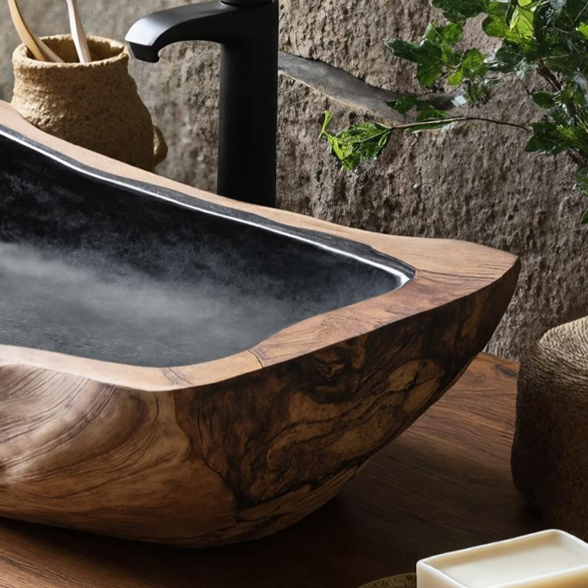 Farmhouse Rustic Wooden Vessel Sink For Home Bathroom SILDTTNVS027