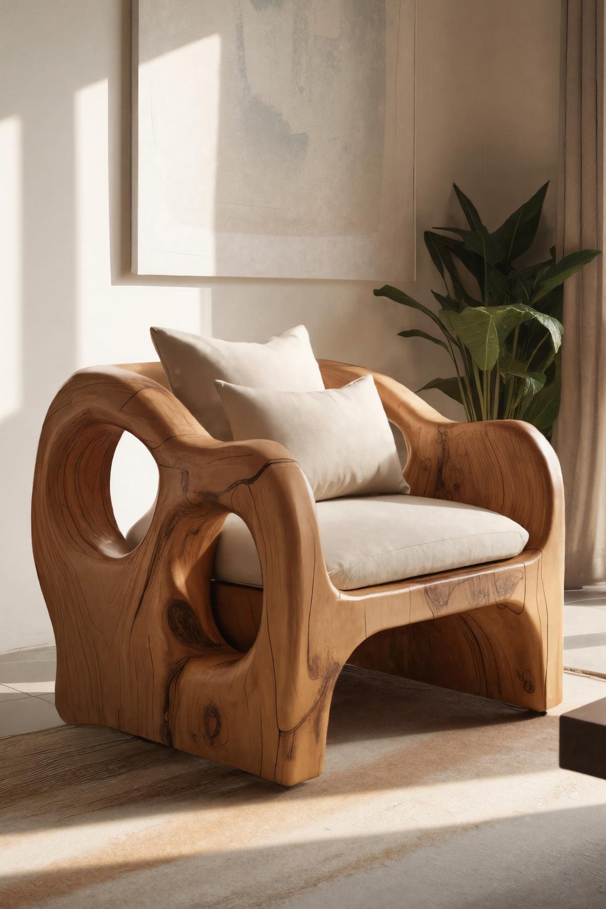 Artistic Sculpted Armchair For Living Room Or Lounge SITHHNCHR036