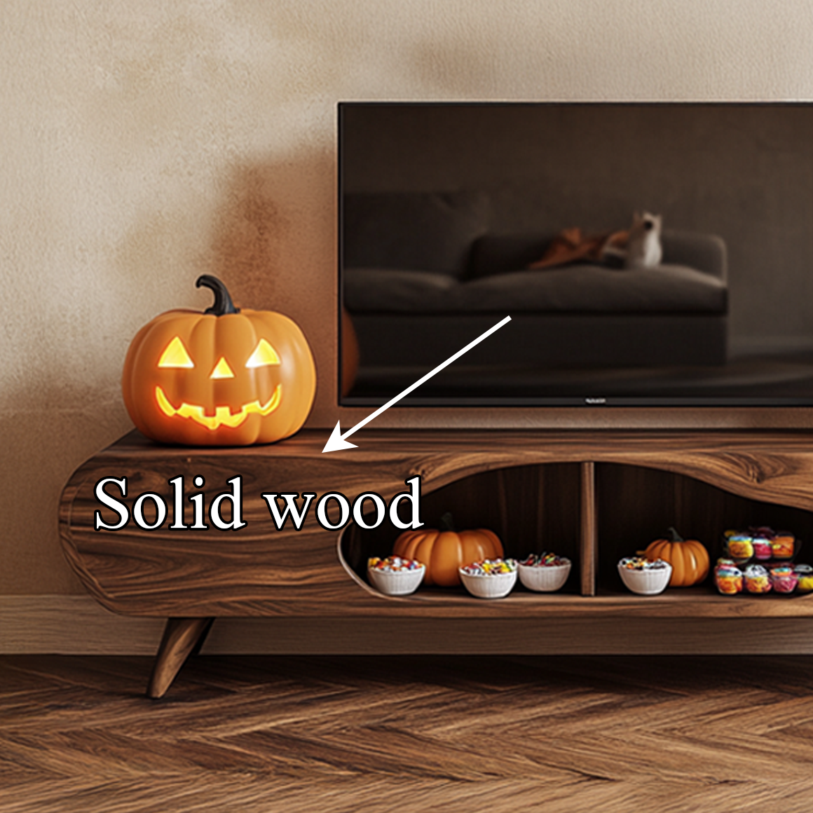 Mid Century Halloween TV Cabinet Modern Living Room Decor SINLSASC228