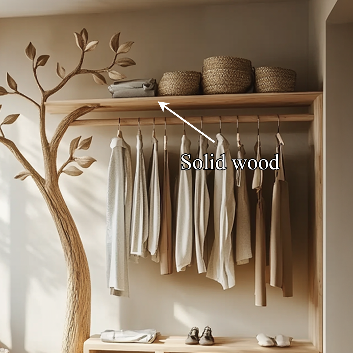 Rustic Tree Coat and Clothing Rack Living Room SINLSATCR036