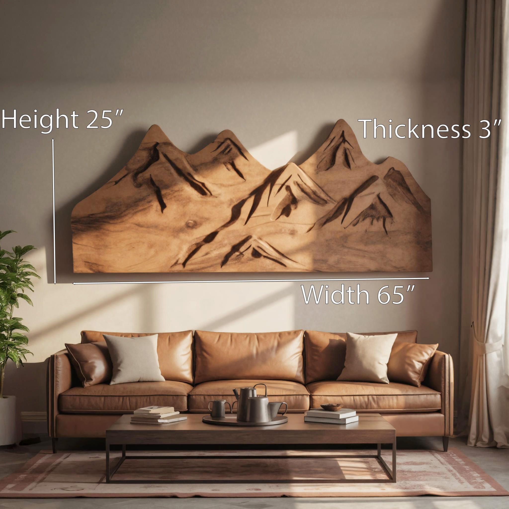 Rustic Mountain Wall Art For Living Room Or Lodge SITHHNWA025