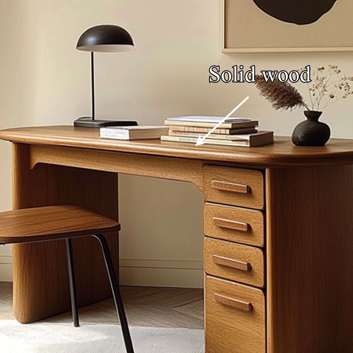 Mid Century Soft Modern Writing Desk Study Room And Work Room SINLSADK054