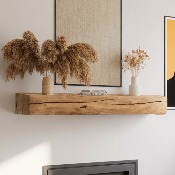 Rustic Live Edge Mantel For Living Room SITHHNFS012