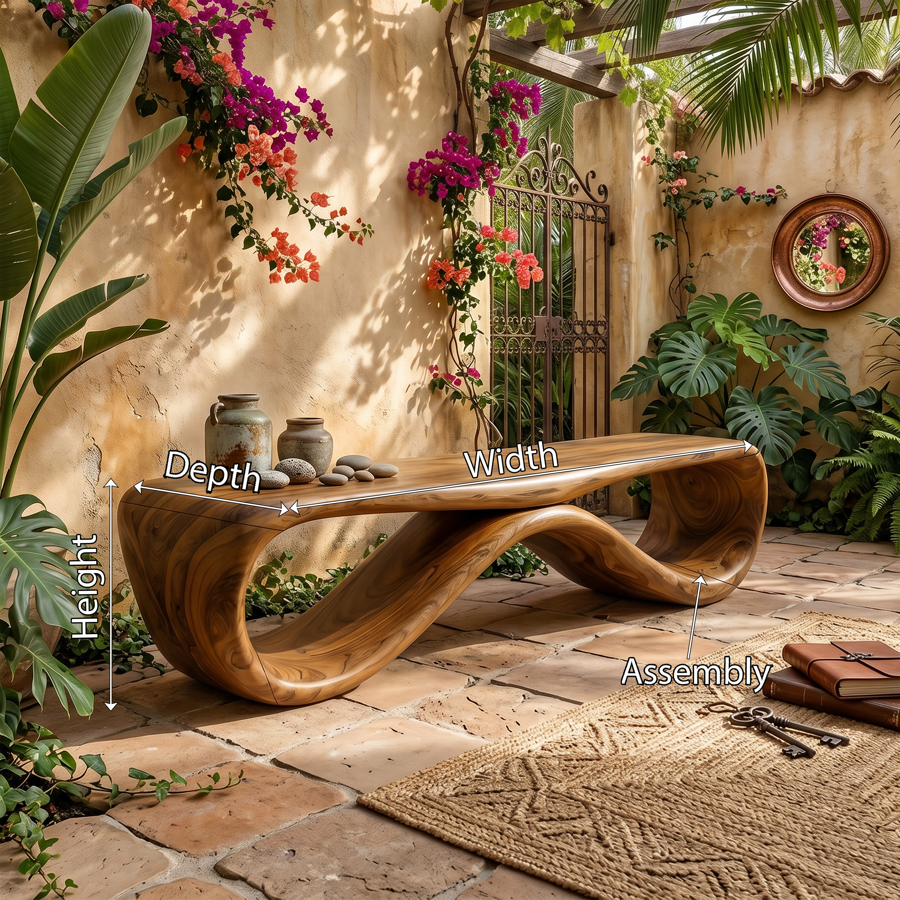 Contemporary Hallway Bench Designer Apartment SILDTTRBEN066