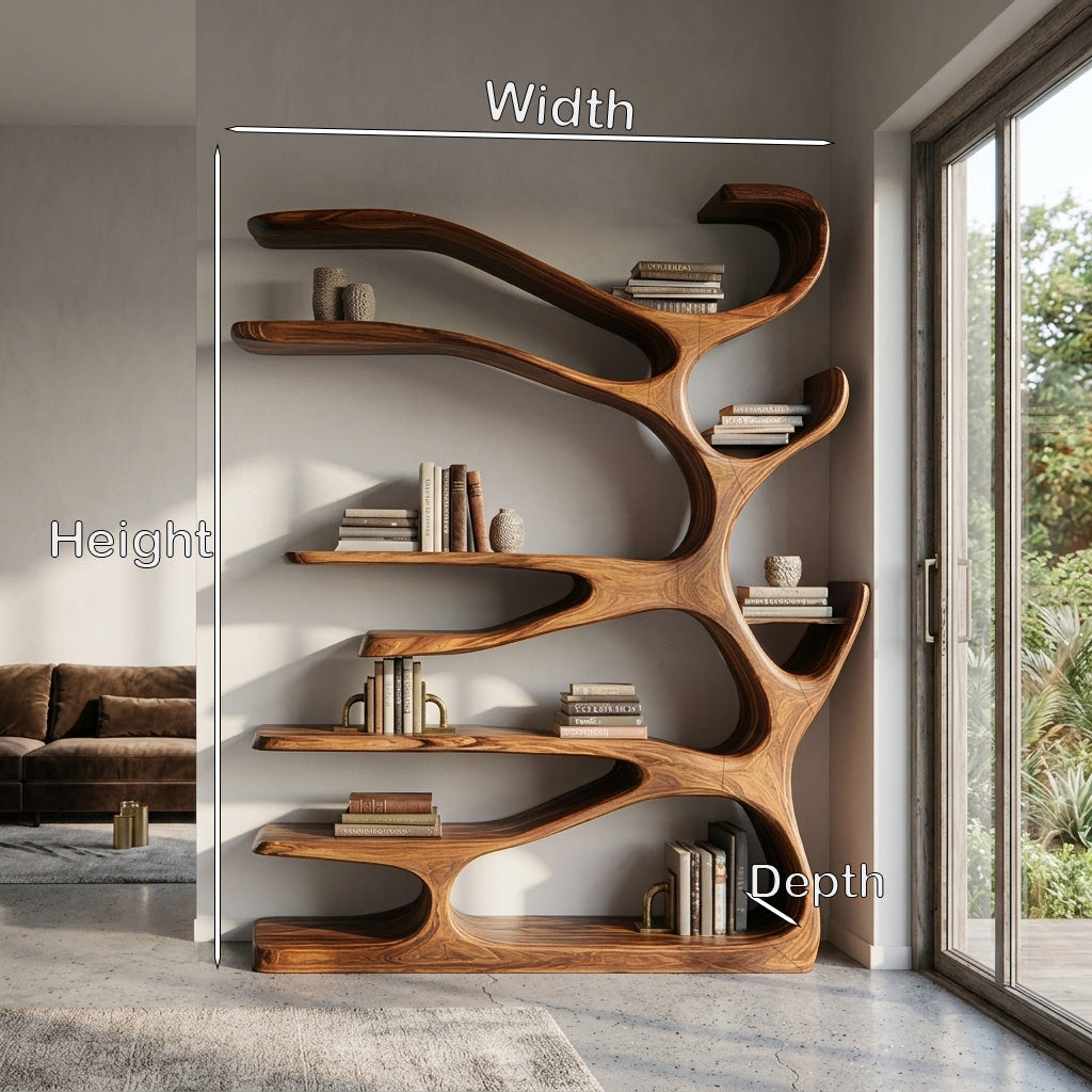 Rustic Wood Bookshelf For Home Furniture RTTHHNBS154