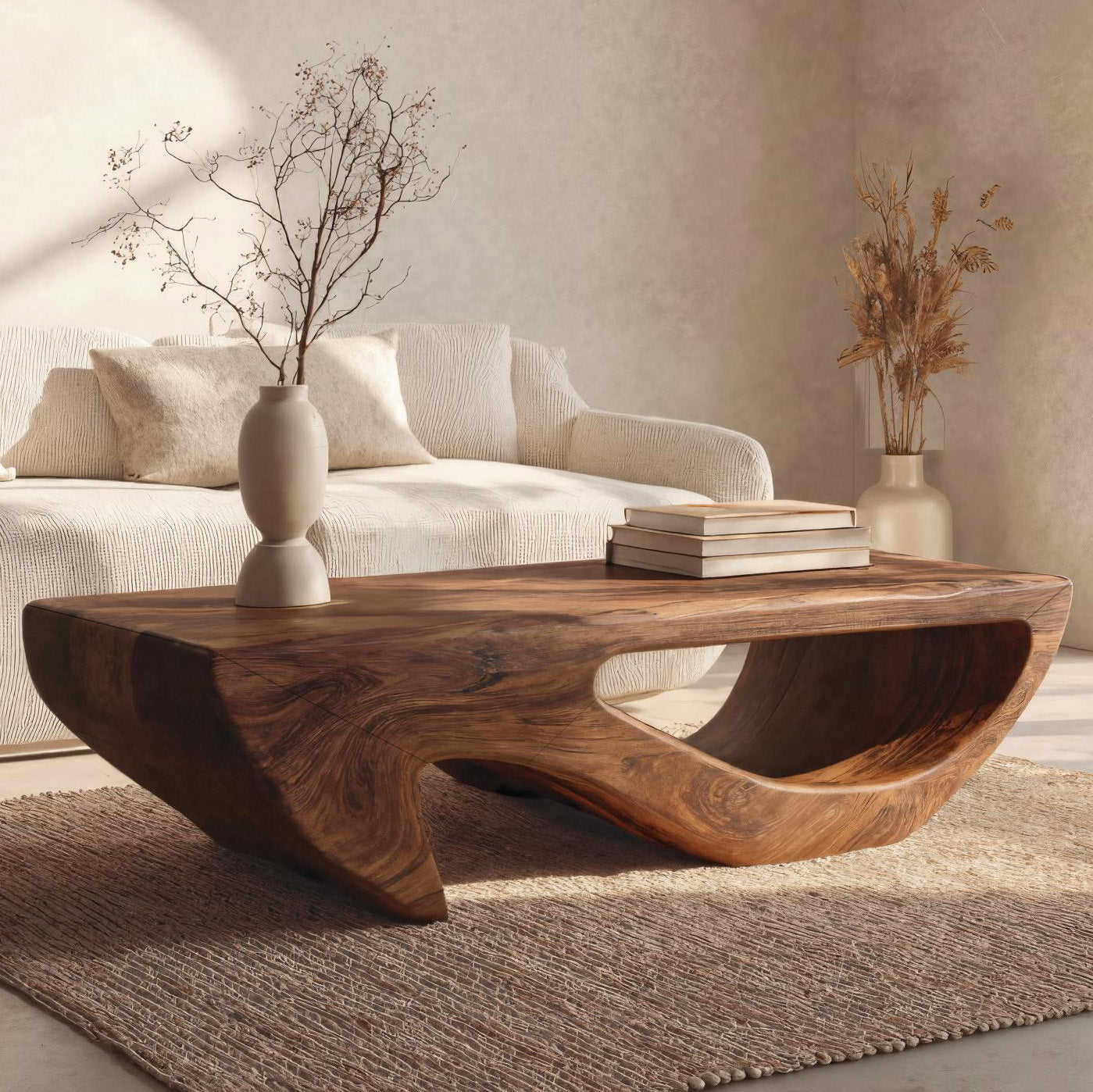 Modern Coffee Table Open Shelf Design For Living Room RTTHHNCF051