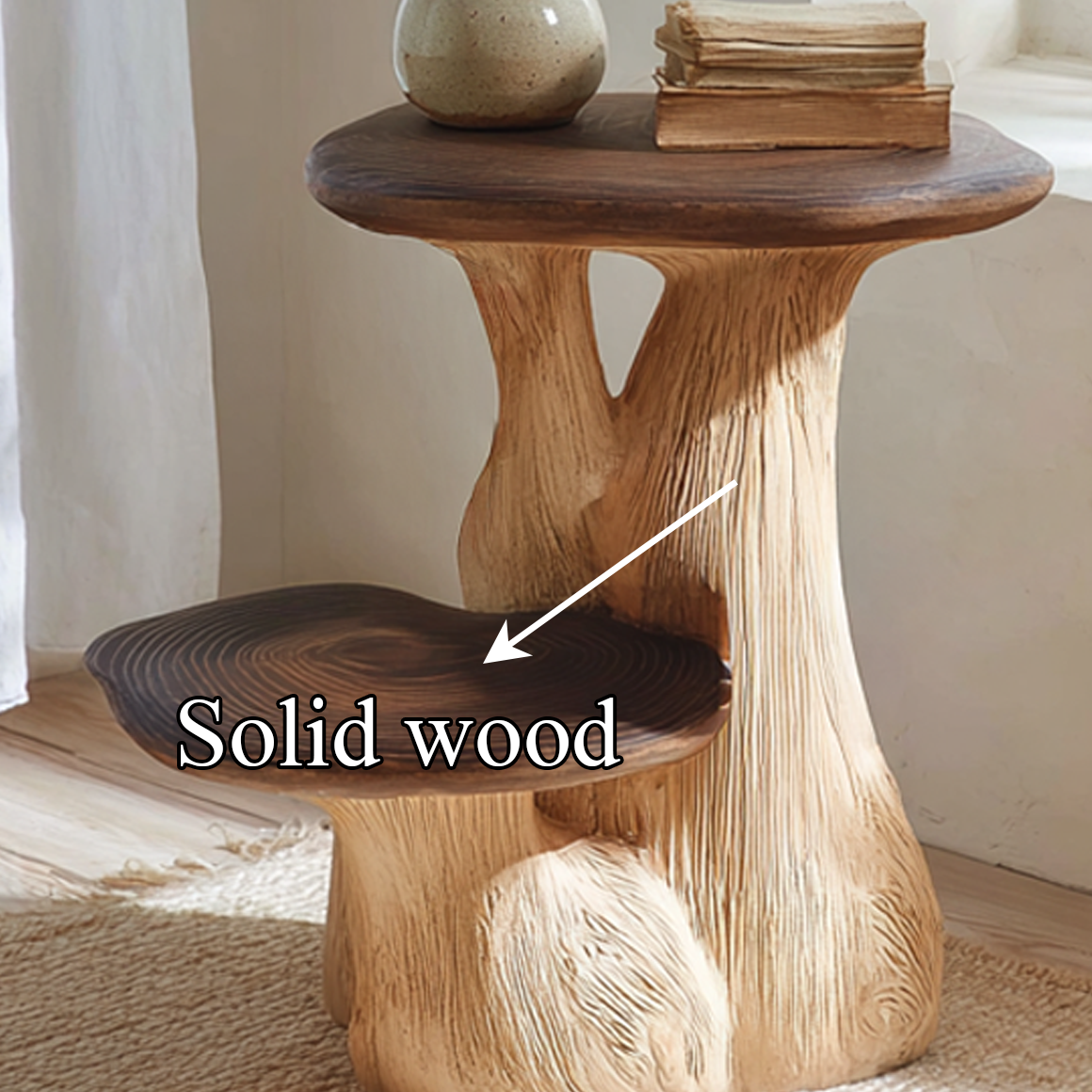 Rustic Mushroom End Table Entryway Or Bedroom SINLSABT103