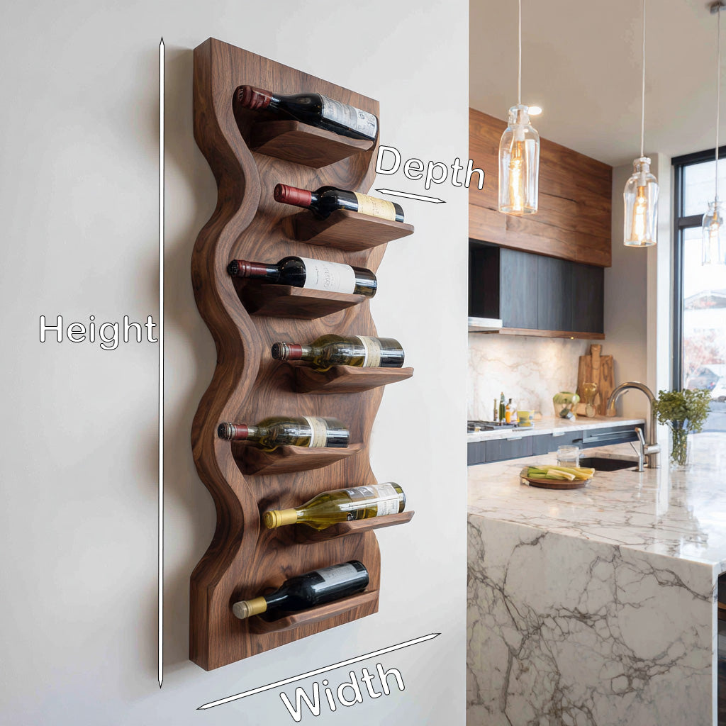 Contemporary Wooden Wine Rack For Dining Room Wall Storage RTTHHNWH005