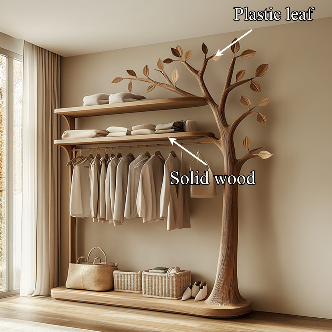 Rustic Wardrobe Organizer Bedroom Entryway Mudroom SINLSATCR045