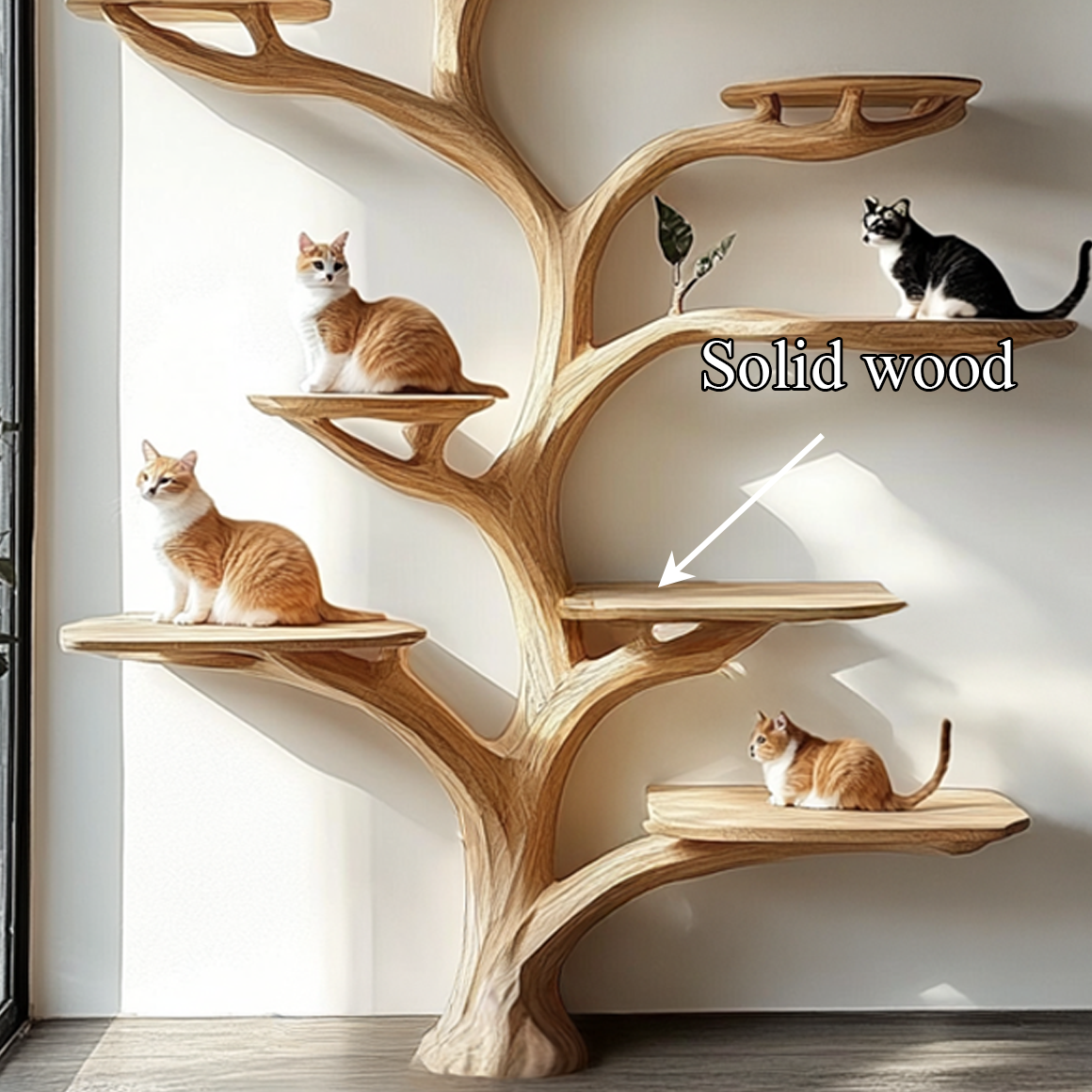 Scandinavian Cat Tree with Multi Level Design Cats Home Decor SINLSATT069