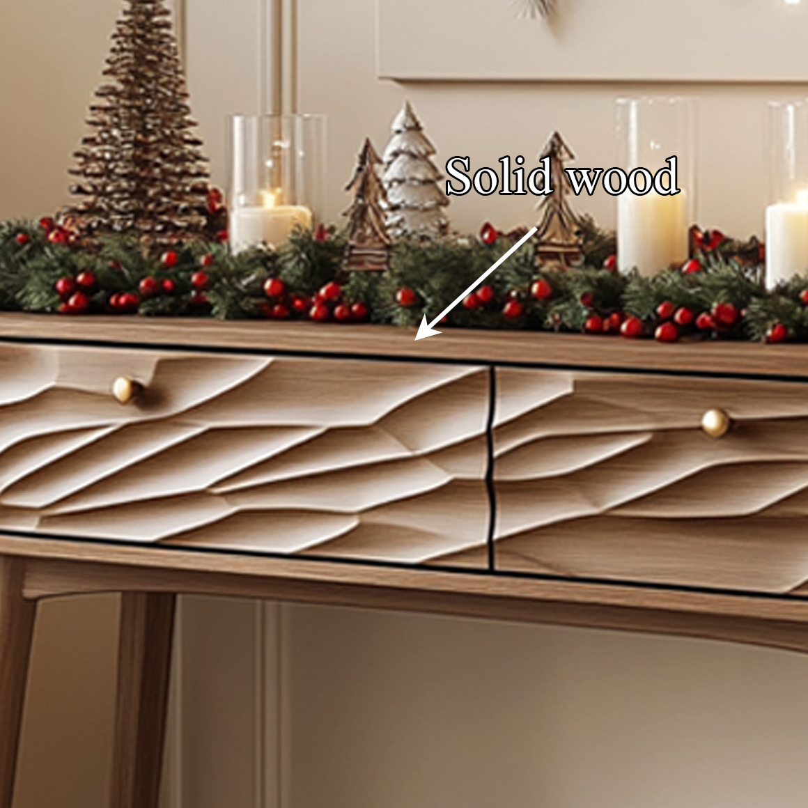 Mid Century Carved Console Table Holiday Season Living Room SINLSACS337