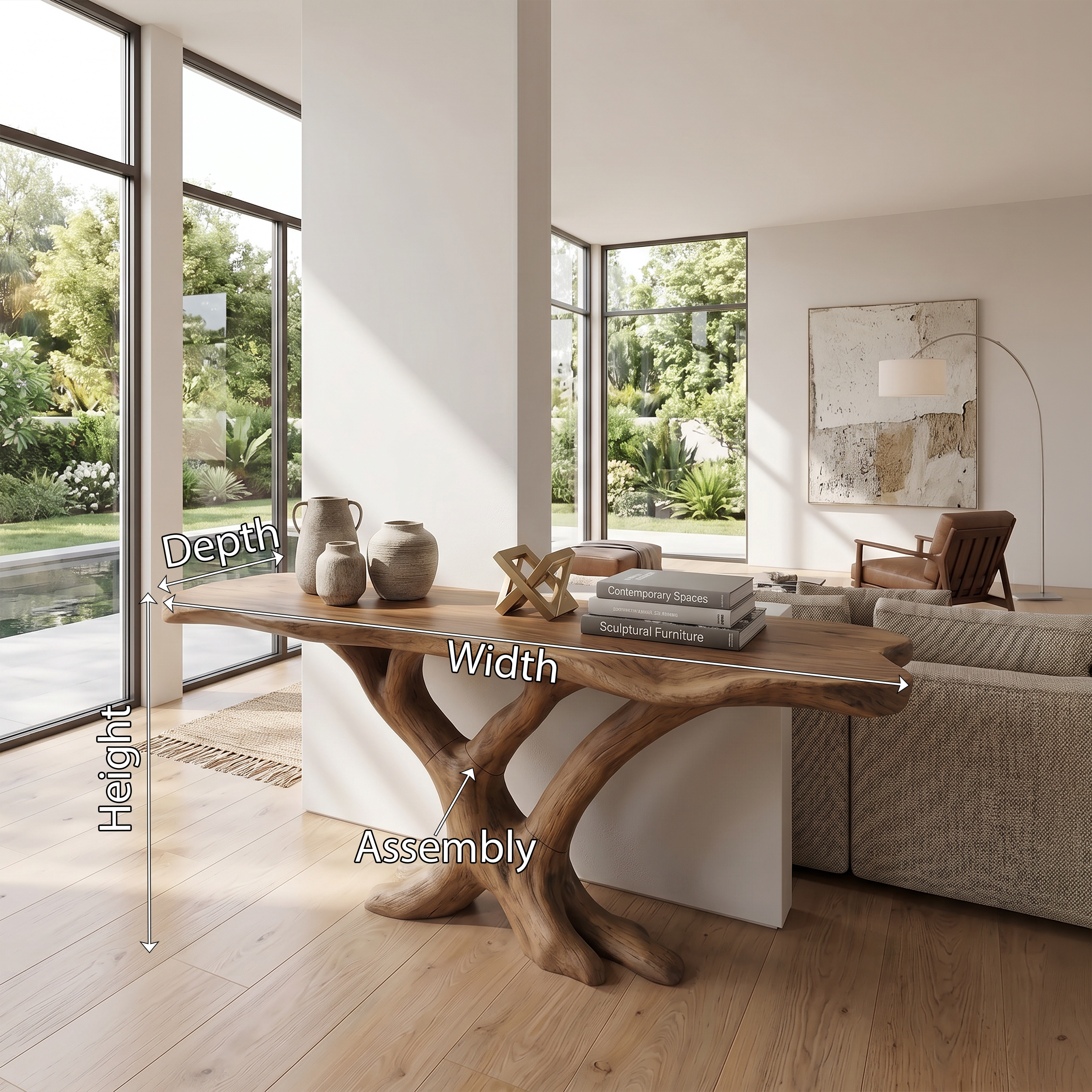 Contemporary Loop Console Table Modern Hallway SILDTTRCS103