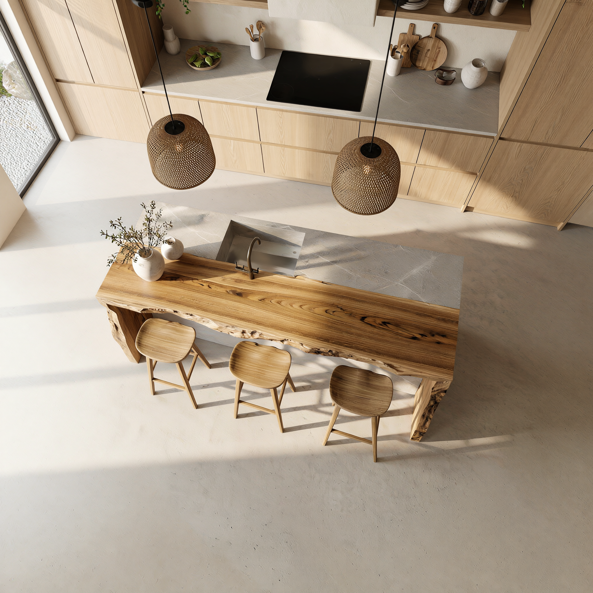 Modern Decorative Kitchen Island For Kitchen And Open Layout SINLSAKI129