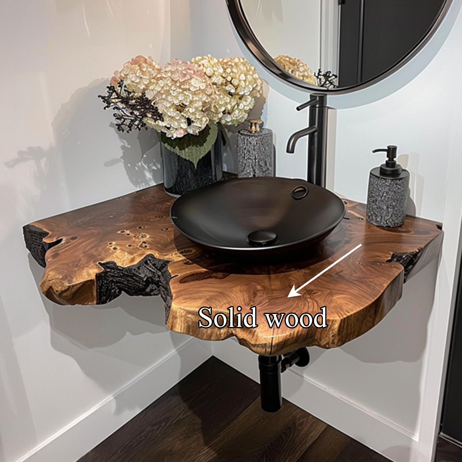 Rustic Floating Shelf Vanity Bathroom SINLSABRV061