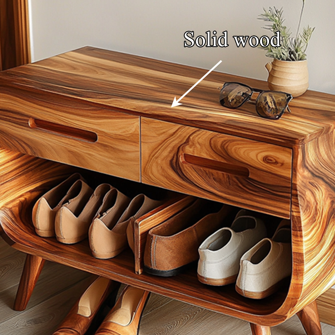 Mid Century Elegant Shoe Cabinet Bedroom And Closet SINLSASB066