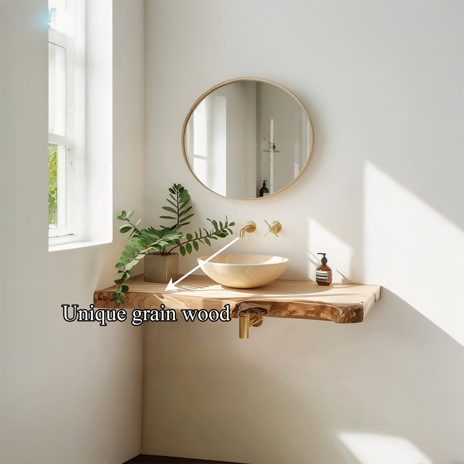 Rustic Floating Shelf Washstand Bathroom SINLSABRV084