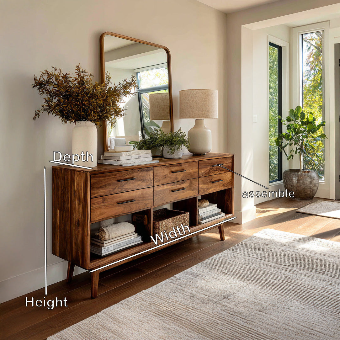 Modern Wooden Console Table With Open Shelf For Entryway RTTHHNCS027