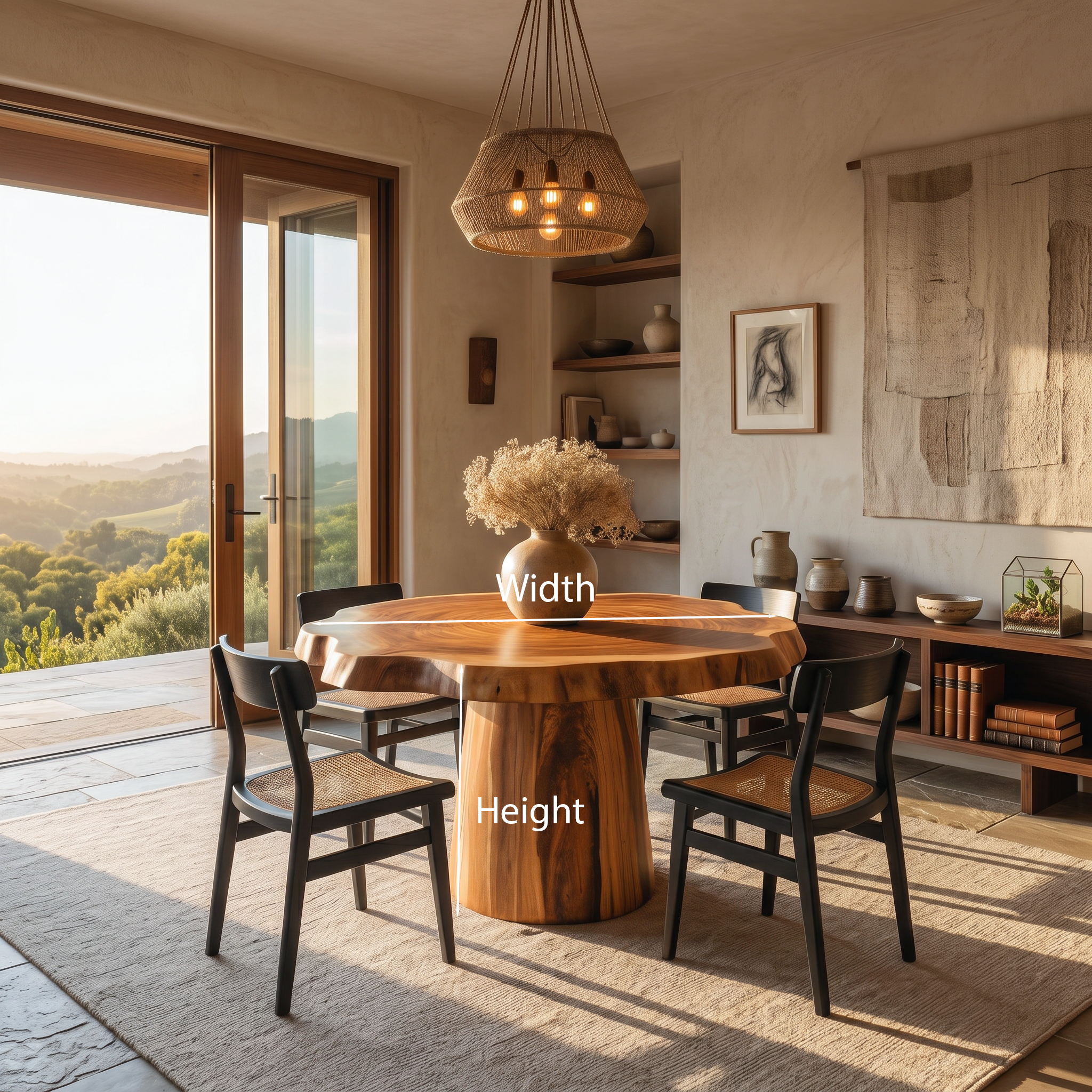 Round Pedestal Dining Table For Modern Kitchen Or Dining Room SITHTTDN002